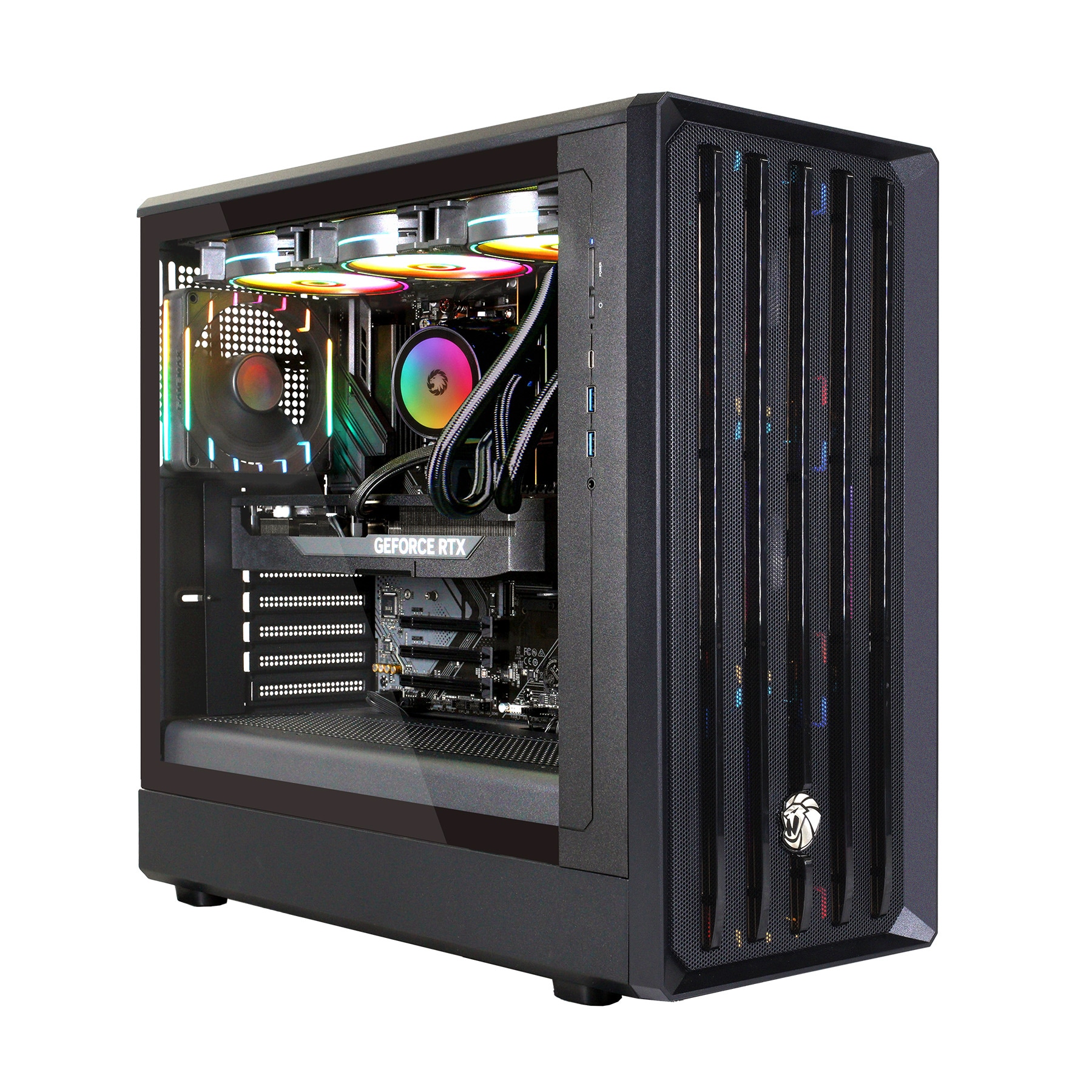 GAMEMAX Gaming-PC »CLAW BK 8095 AMD Ryzen 7 9700X 32GB DDR5 1TB SSD RTX 5060Ti« DDR5 RAM, Windows 11, Wasserkühlung