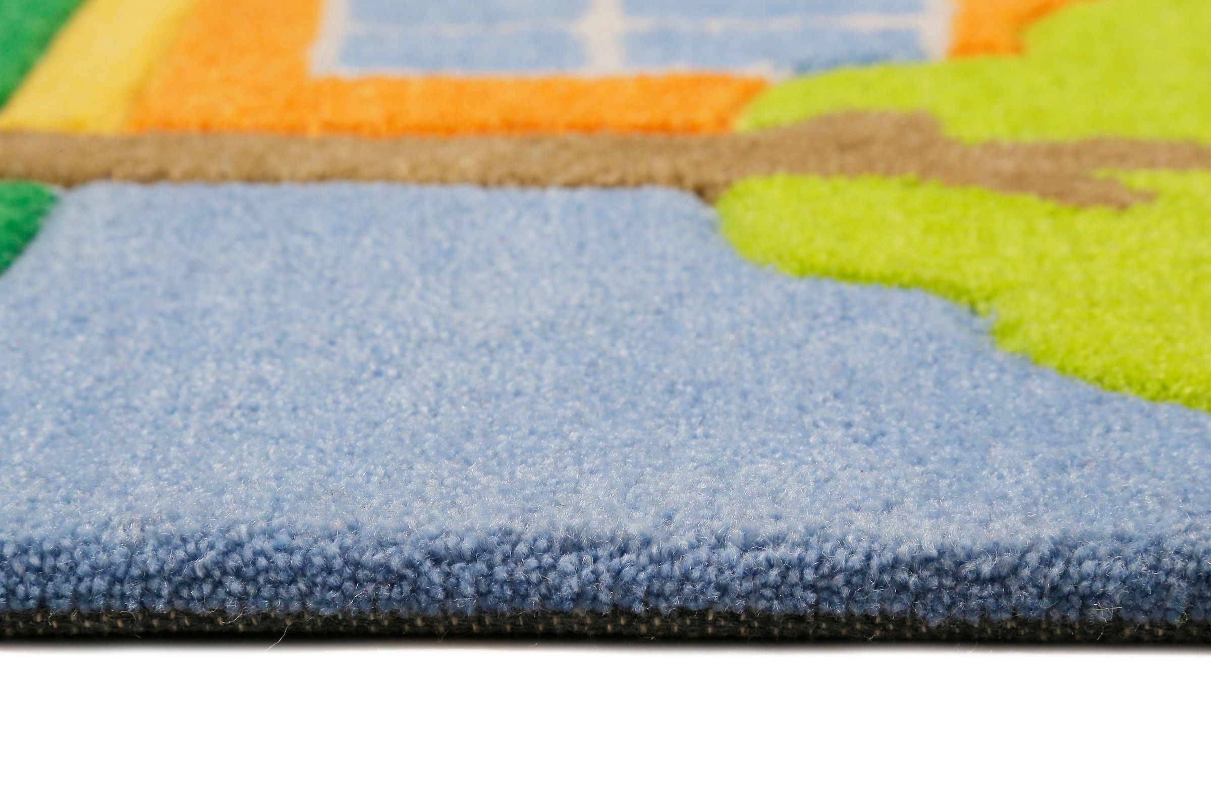 SMART KIDS Kinderteppich »Villa Villakulla« rechteckig 9 mm Höhe Spielteppich Stadt, Konturenschnitt