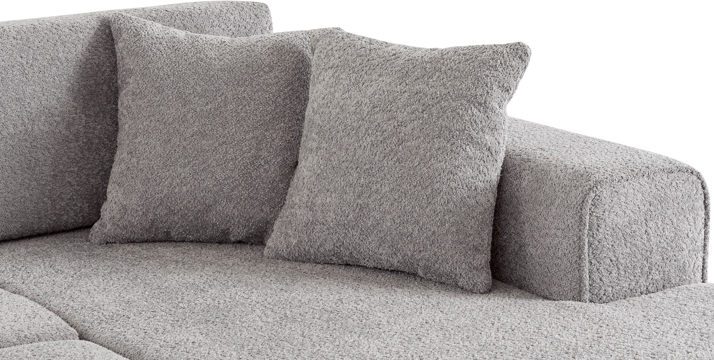 Guido Maria Kretschmer Home&Living Ecksofa »Györ«, L-Form, wahlweise mit Bettfunktion und Bettkasten incl. 2 Zierkissen