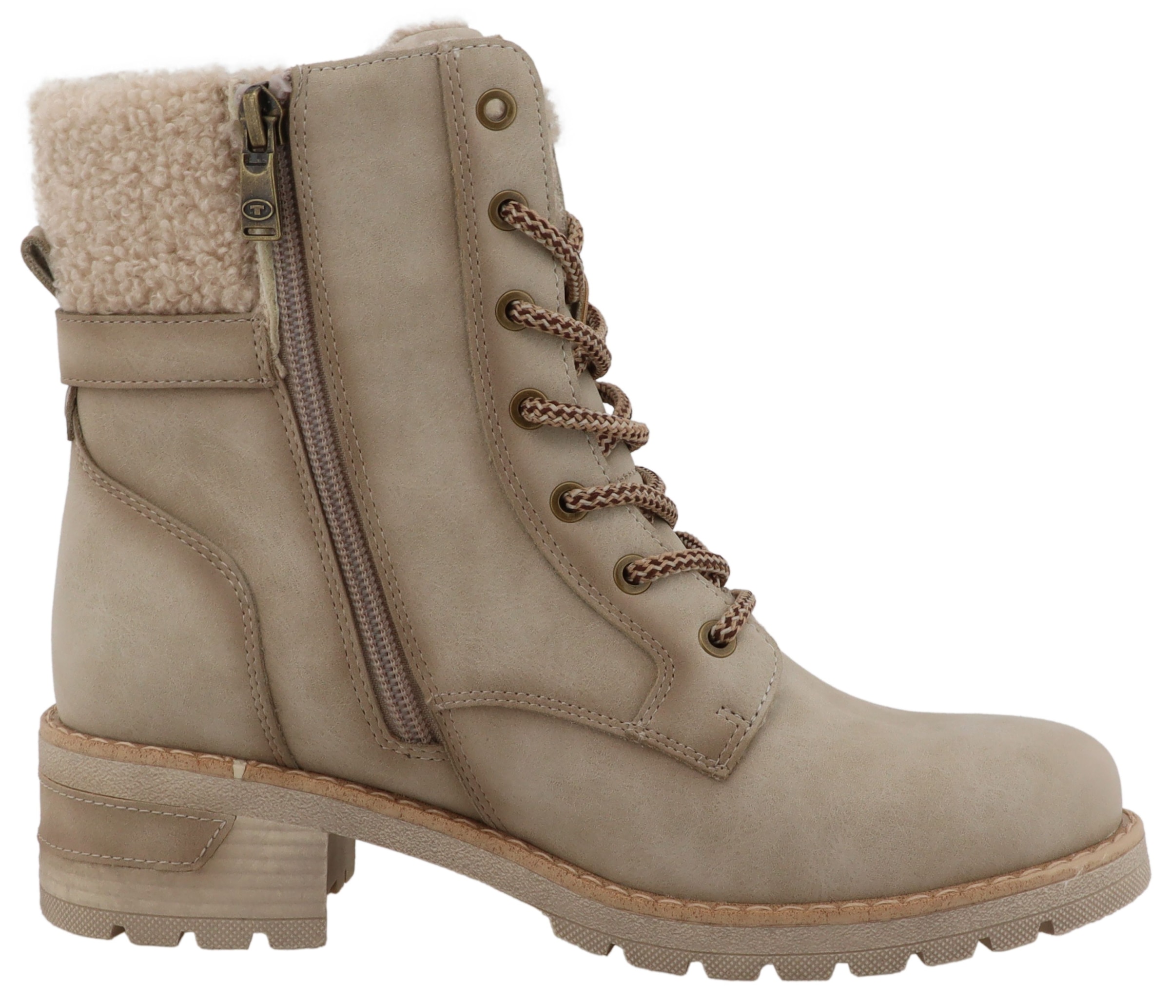 TOM TAILOR Winterstiefelette  Stiefelette, Winterboots mit Blockabsatz