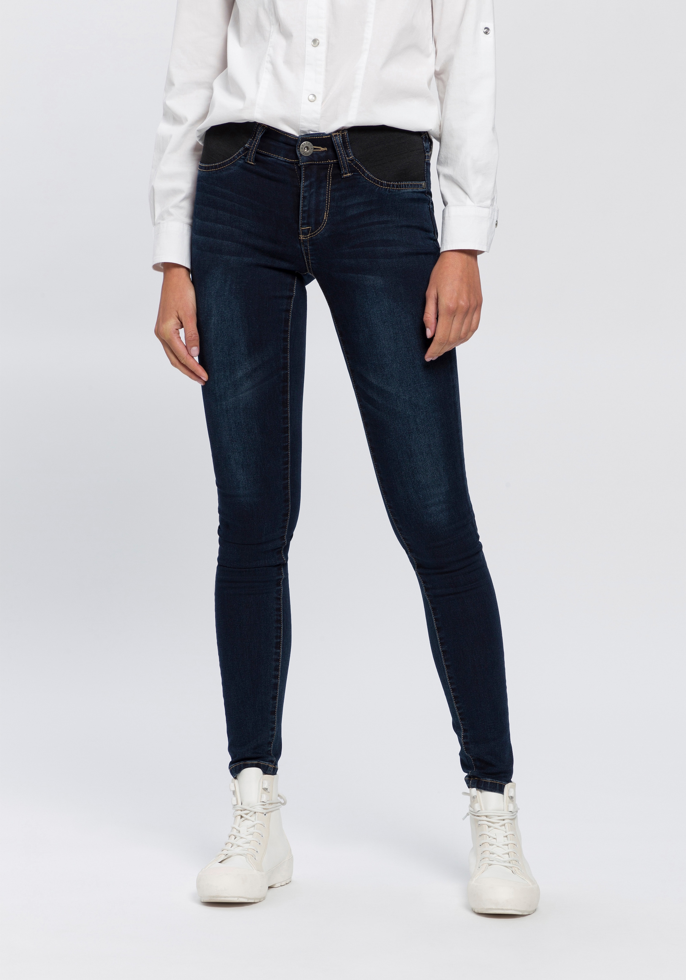 Jeans«, Weite Rise »Marlene ♕ High Waist 5-Pocket-Style High im Hochbund Premium Jeans bei ORANGE BOSS Denim