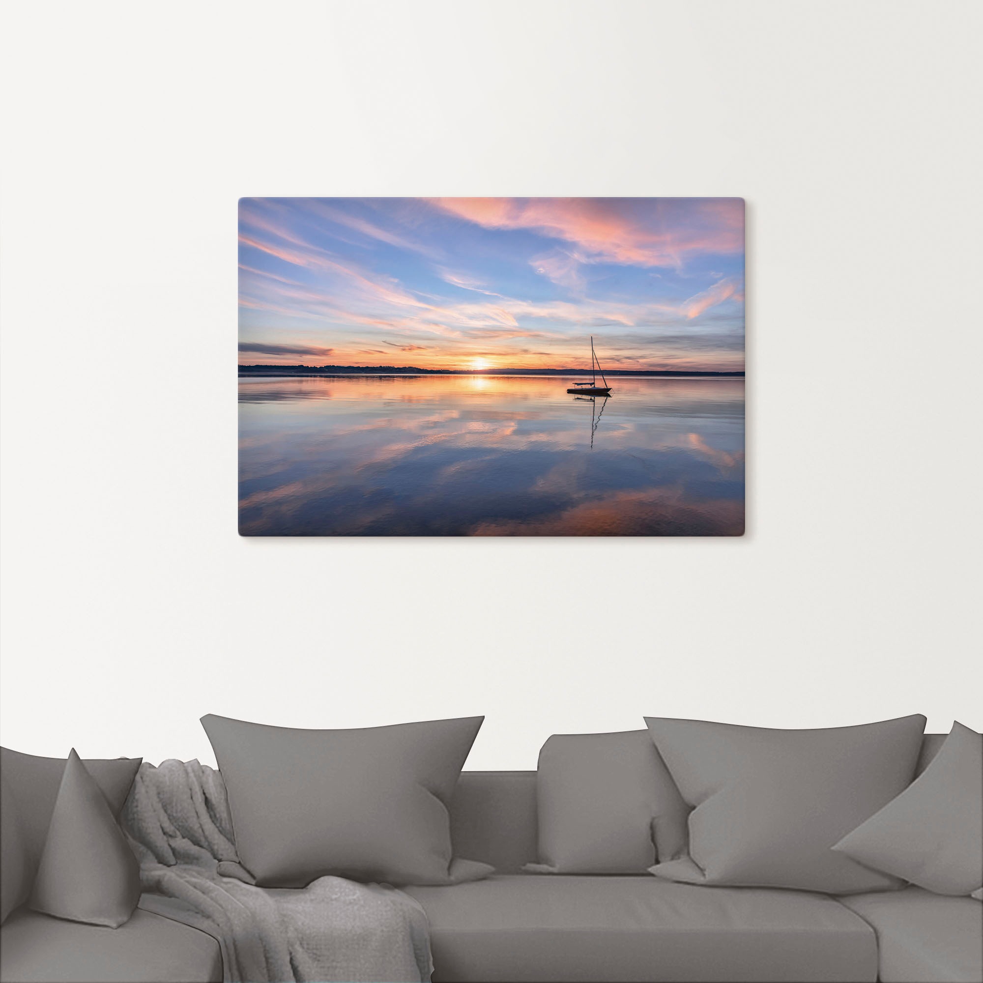 Artland Wandbild »Sonnenuntergang am Starnberger See II«, Bilder vom Sonnenuntergang & -aufgang, (1 St.), in vielen Größen & Produktarten