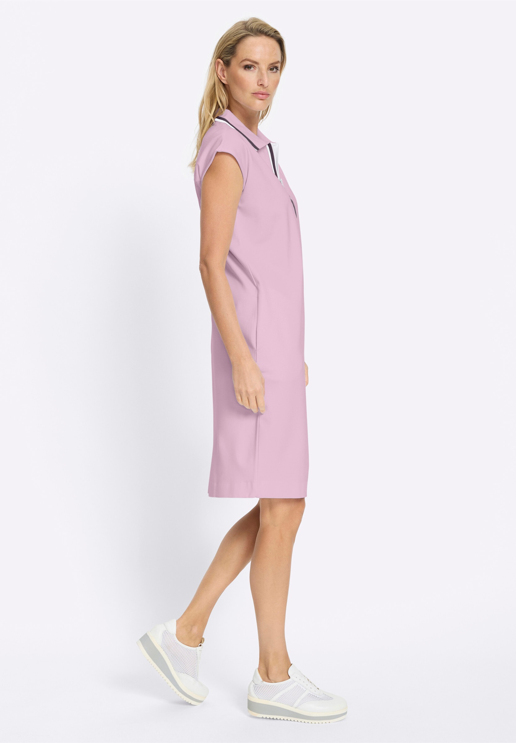 heine Sommerkleid »Jersey-Kleid Jerseykleid mit Polokragen« Nahttasche