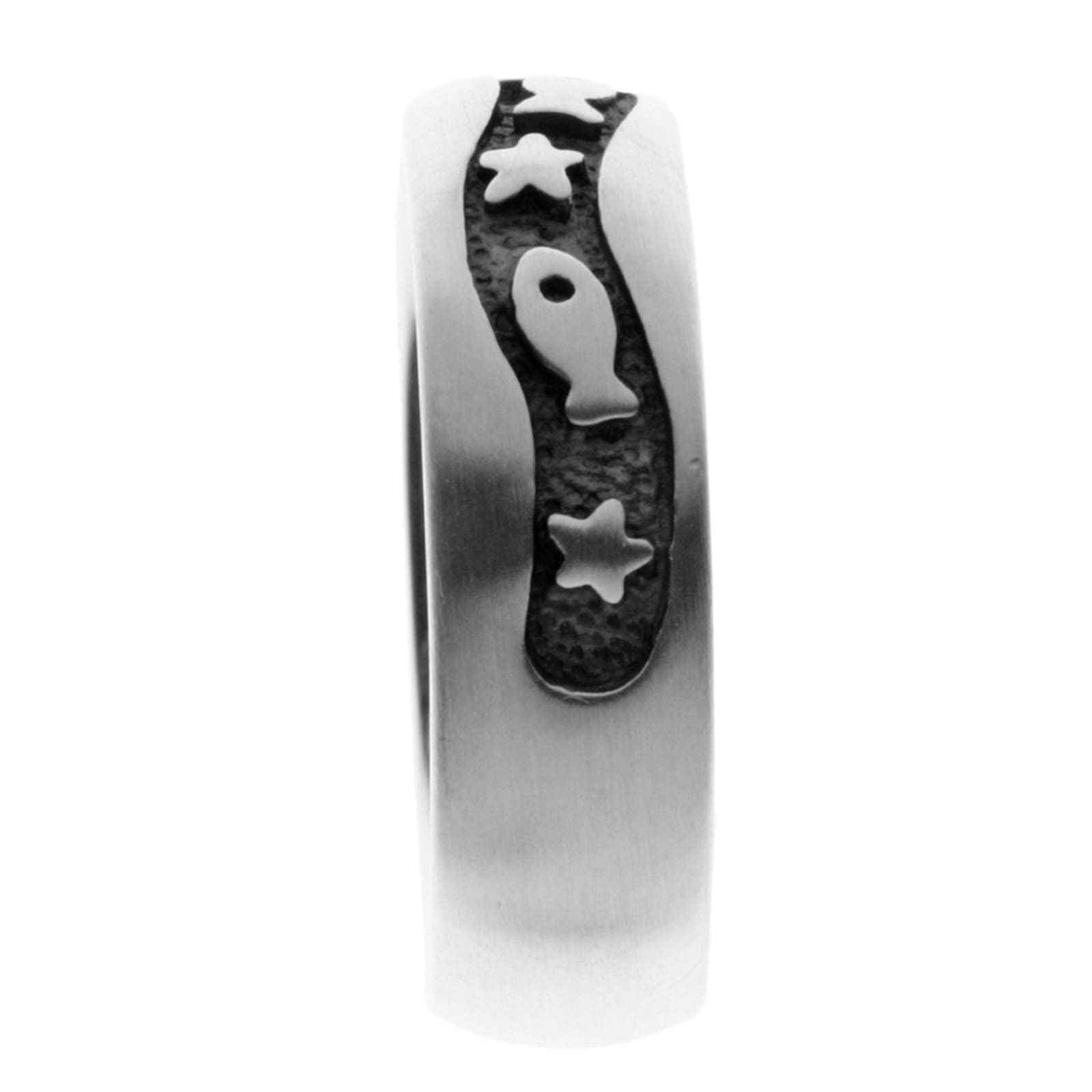 OSTSEE-SCHMUCK Fingerring »- Fisch & Stern - Silber 925/000 - ,«