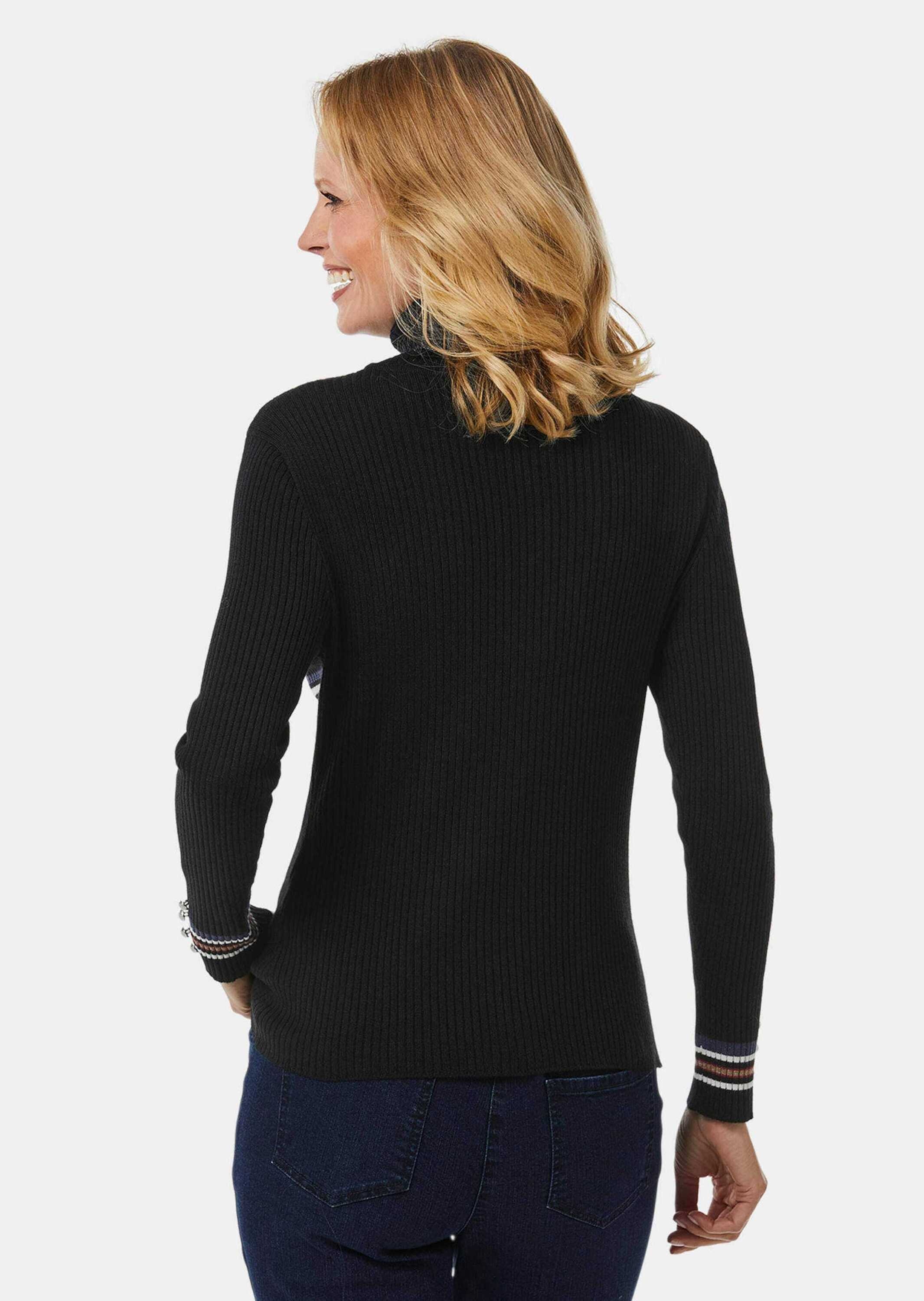 GOLDNER Rollkragenpullover »Kurzgröße Figurschmeichelnder Rollkragenpullover mit Glanzgarn«