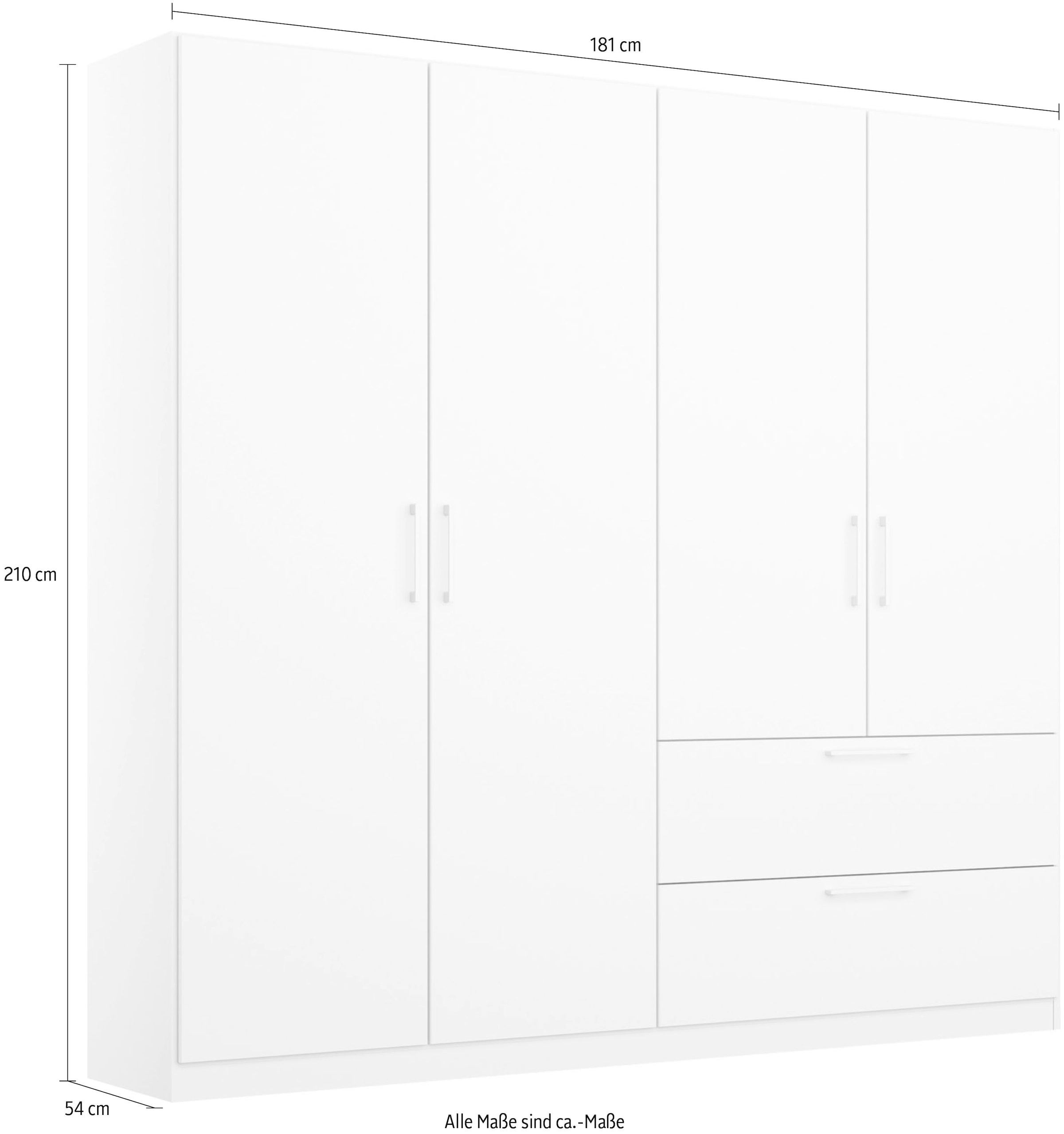 INOSIGN BY RAUCH Kleiderschrank »CHALLENGER«, Drehtürenschrank mit  geräumigen Schubladen MADE IN GERMANY