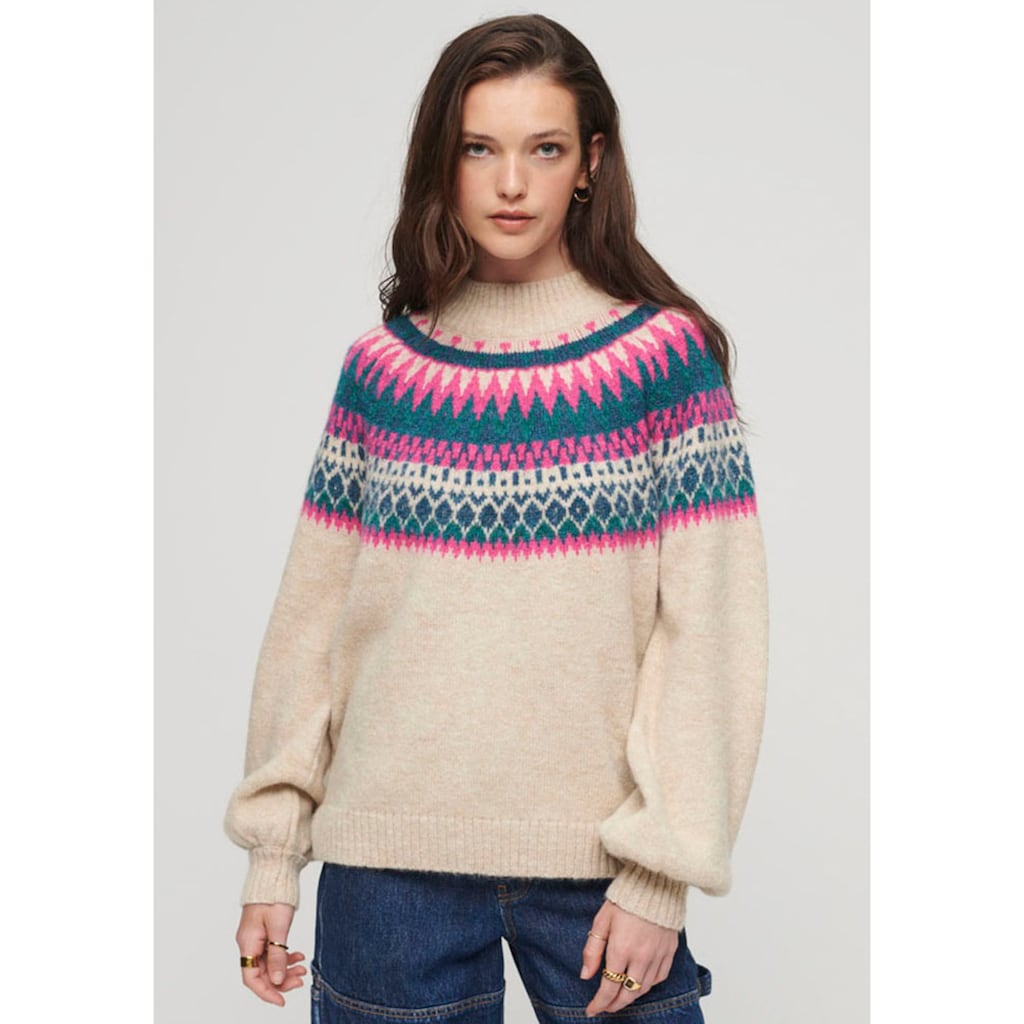 Superdry Strickpullover »SLOUCHY PATTERN KNIT«