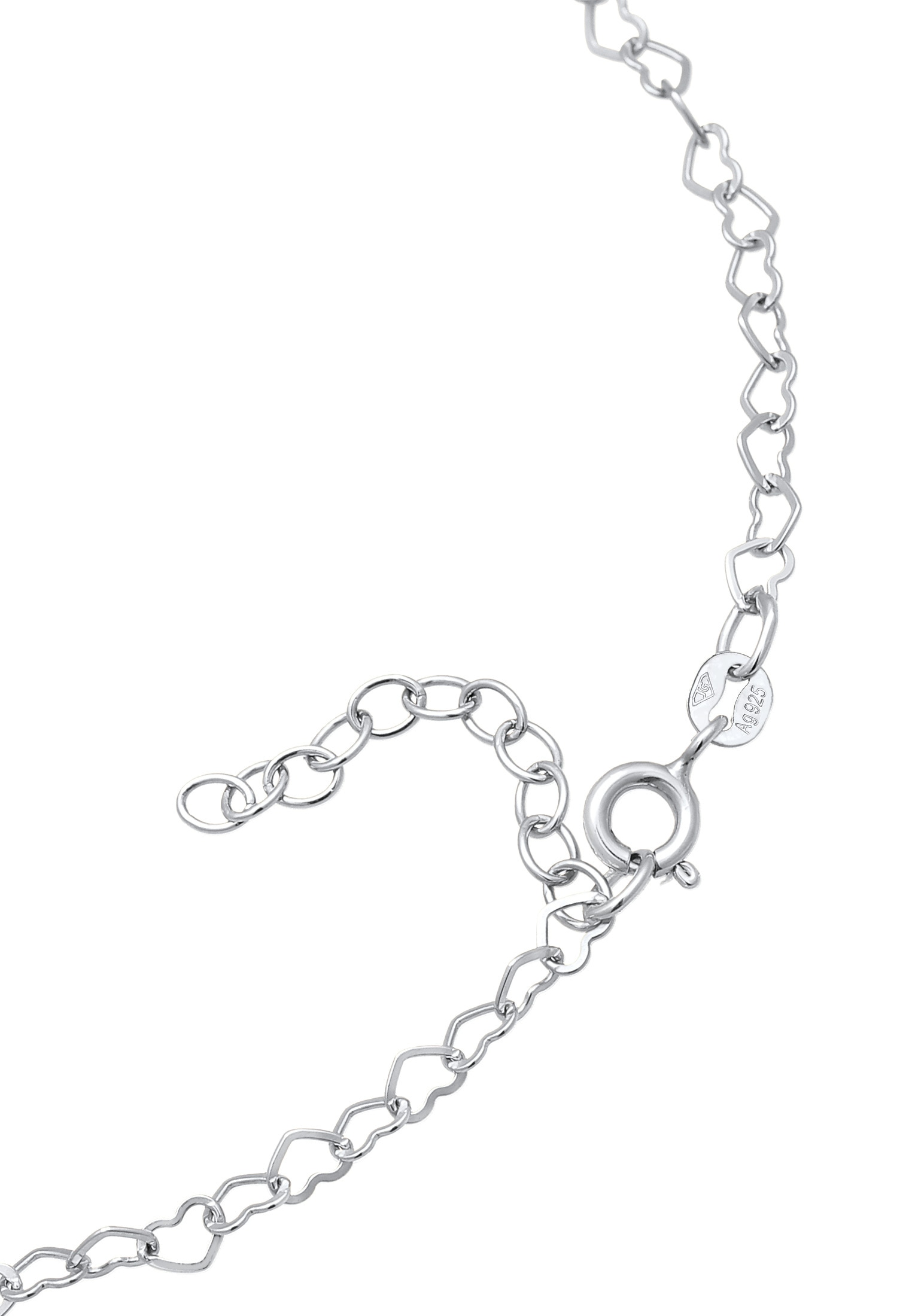 Elli Fußkette »Fußschmuck Herz Romantik 925 Sterling Silber«