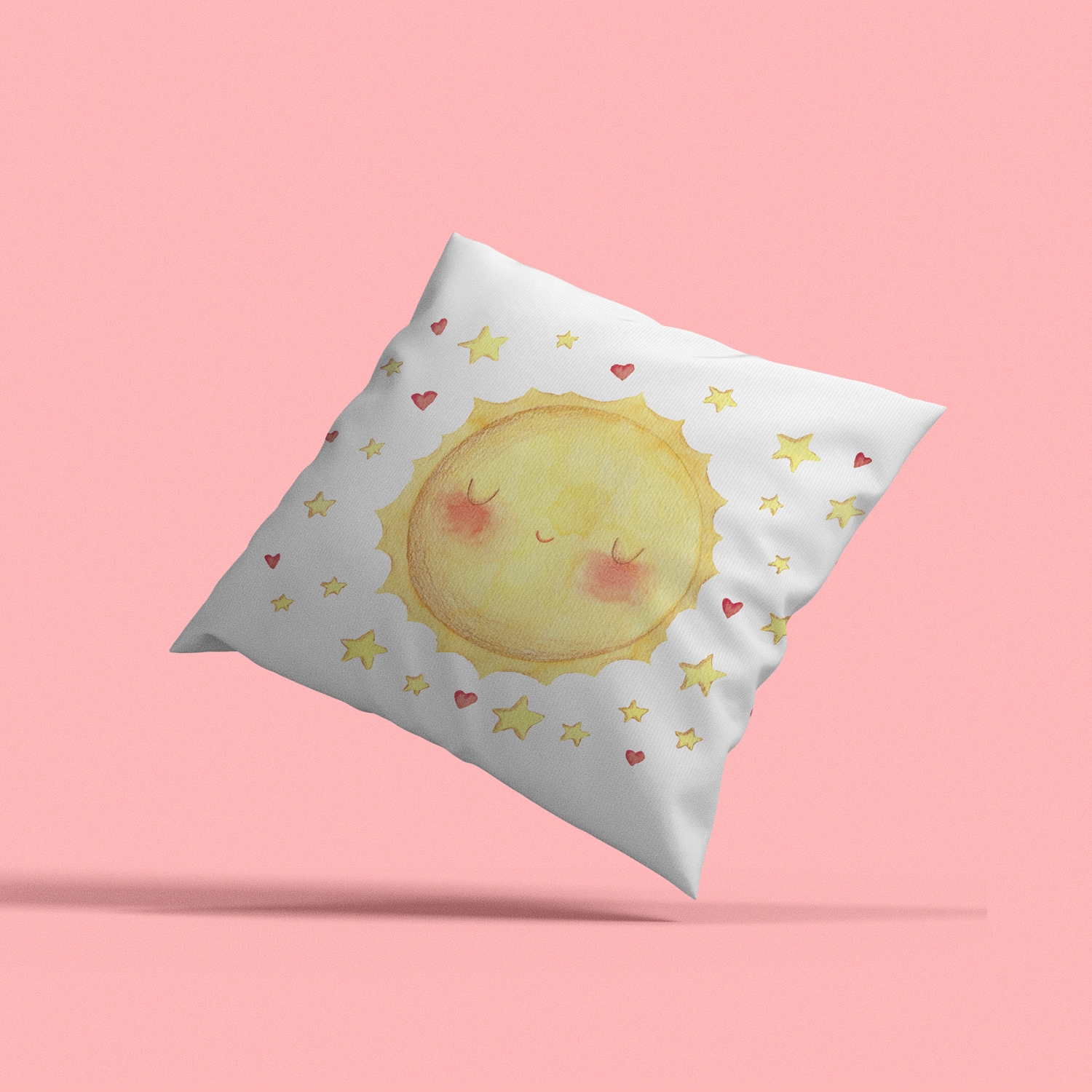 queence Dekokissen »Vollmond mit Gesicht«, Kissenhülle mit HD Premium Druck, geruchsneutral, 40x40cm
