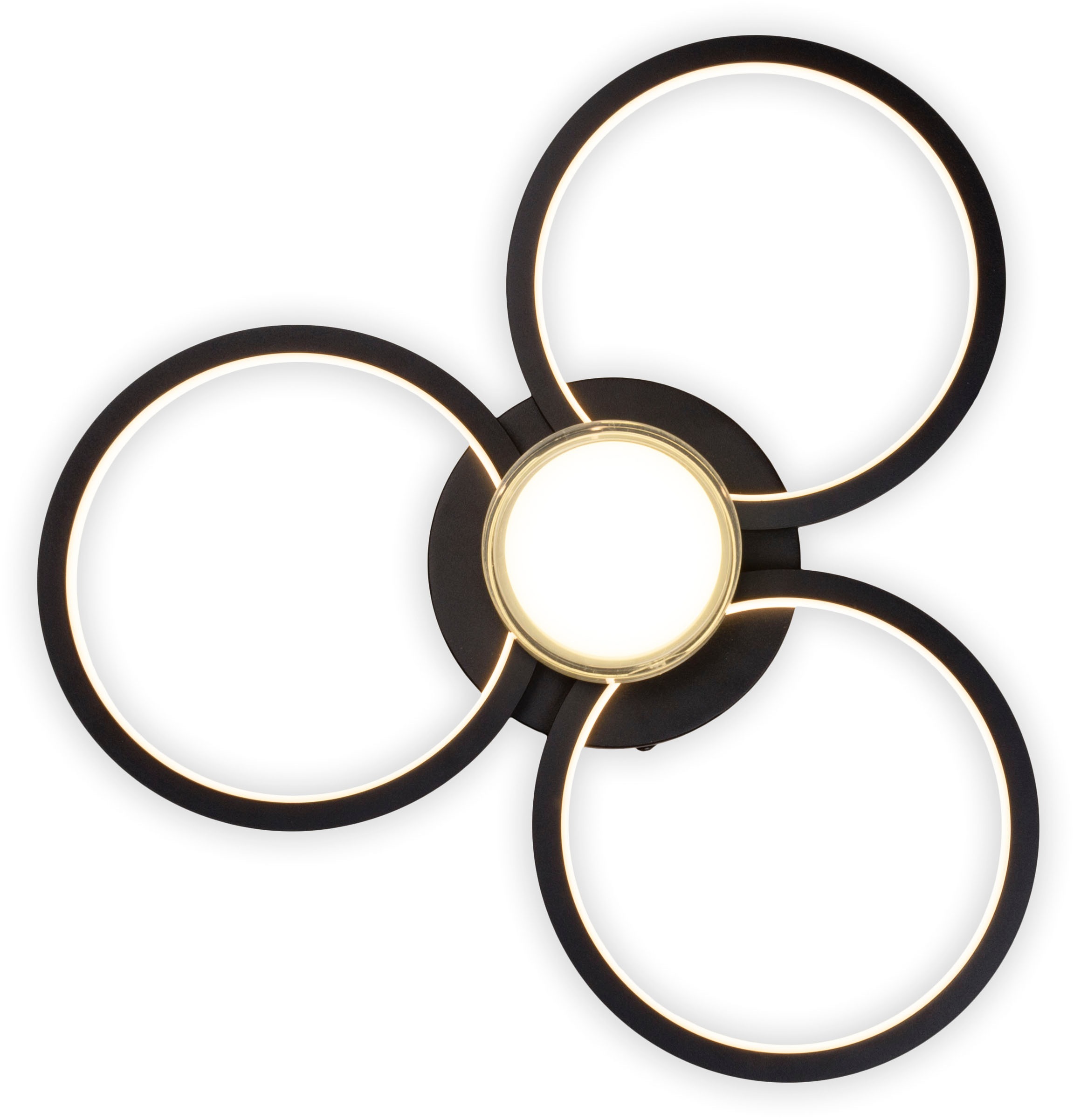 näve LED Deckenleuchte »Cimo« LED-Modul 1 Stk. Warmweiß stufenweise dimmbar per Wandschalter, Lichtfarbe warmweiß, schwarz