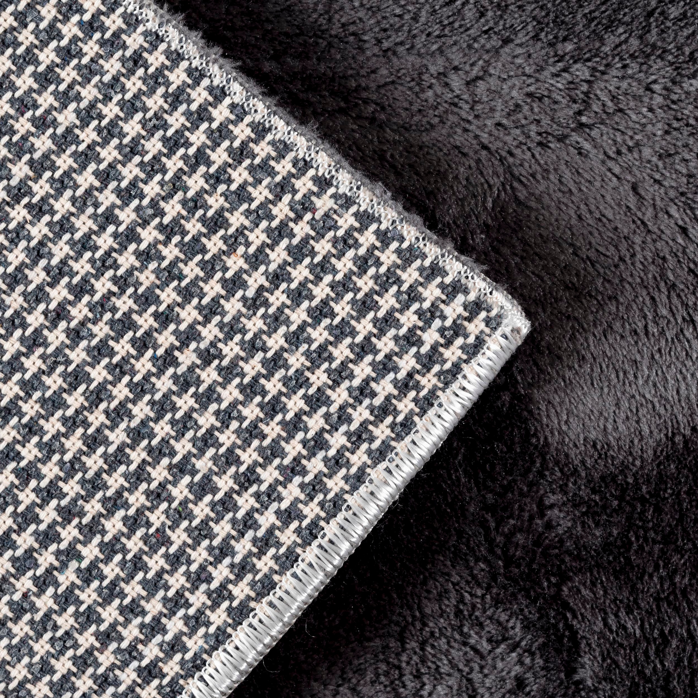 Sehrazat Hochflor-Teppich »Soft«, rechteckig, 25 mm Höhe, Kunstfell, waschbar, kuschelweich, rutschhemmender Rücken
