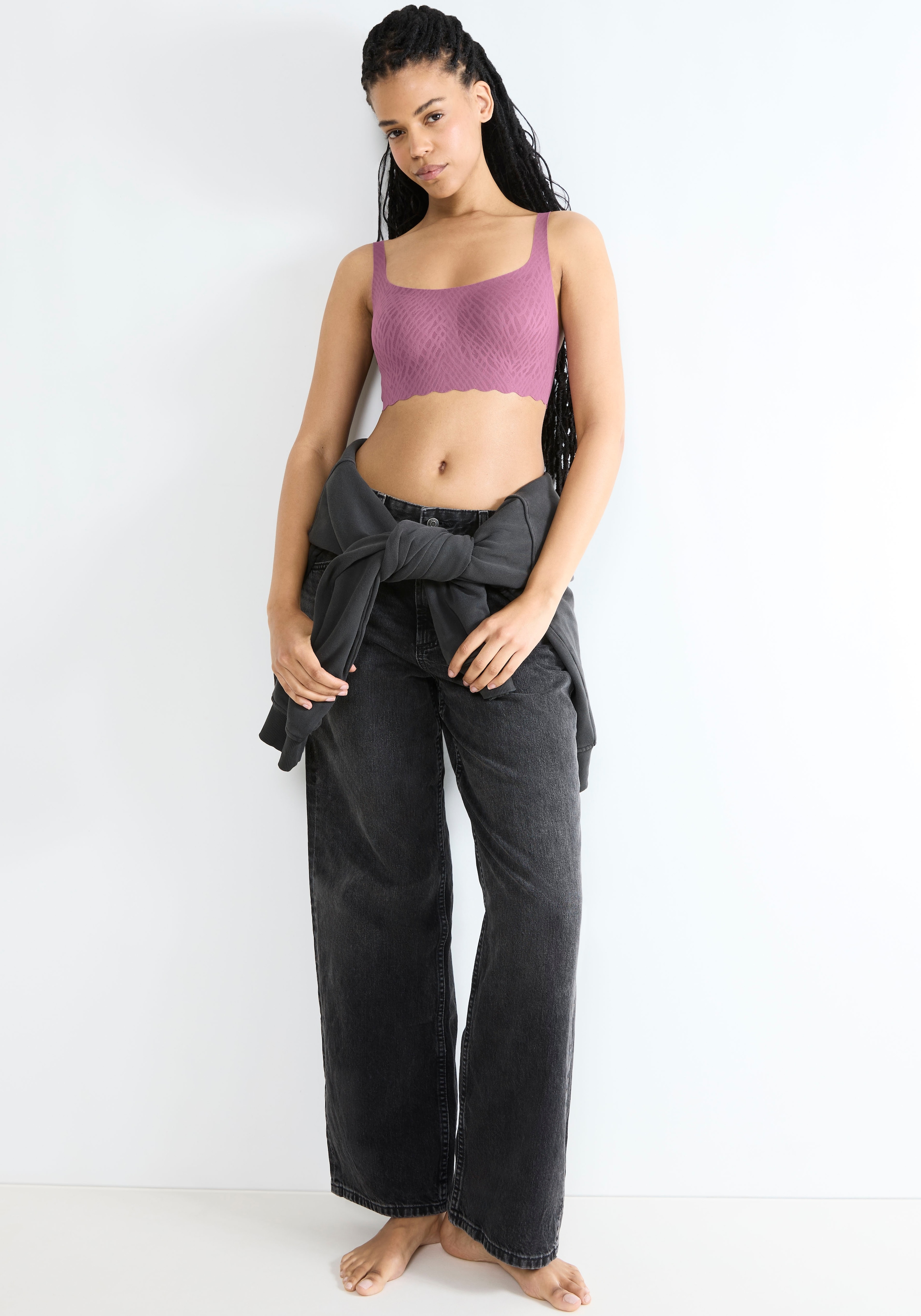 sloggi Bustier »ZERO Feel Bliss«, Stretch-Spitze, herausnehmbare Pads, bequem