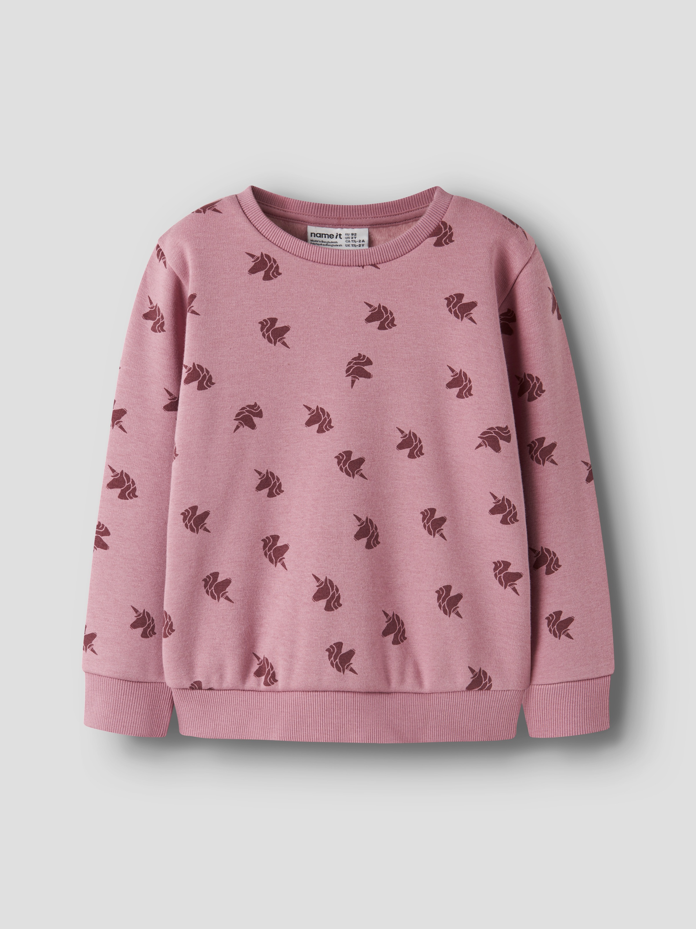 Name It Sweatshirt »NMFDAVINA LS SWEAT FLEECE BRU NOOS«, in klassischer Form und mit tollem Alloverprint
