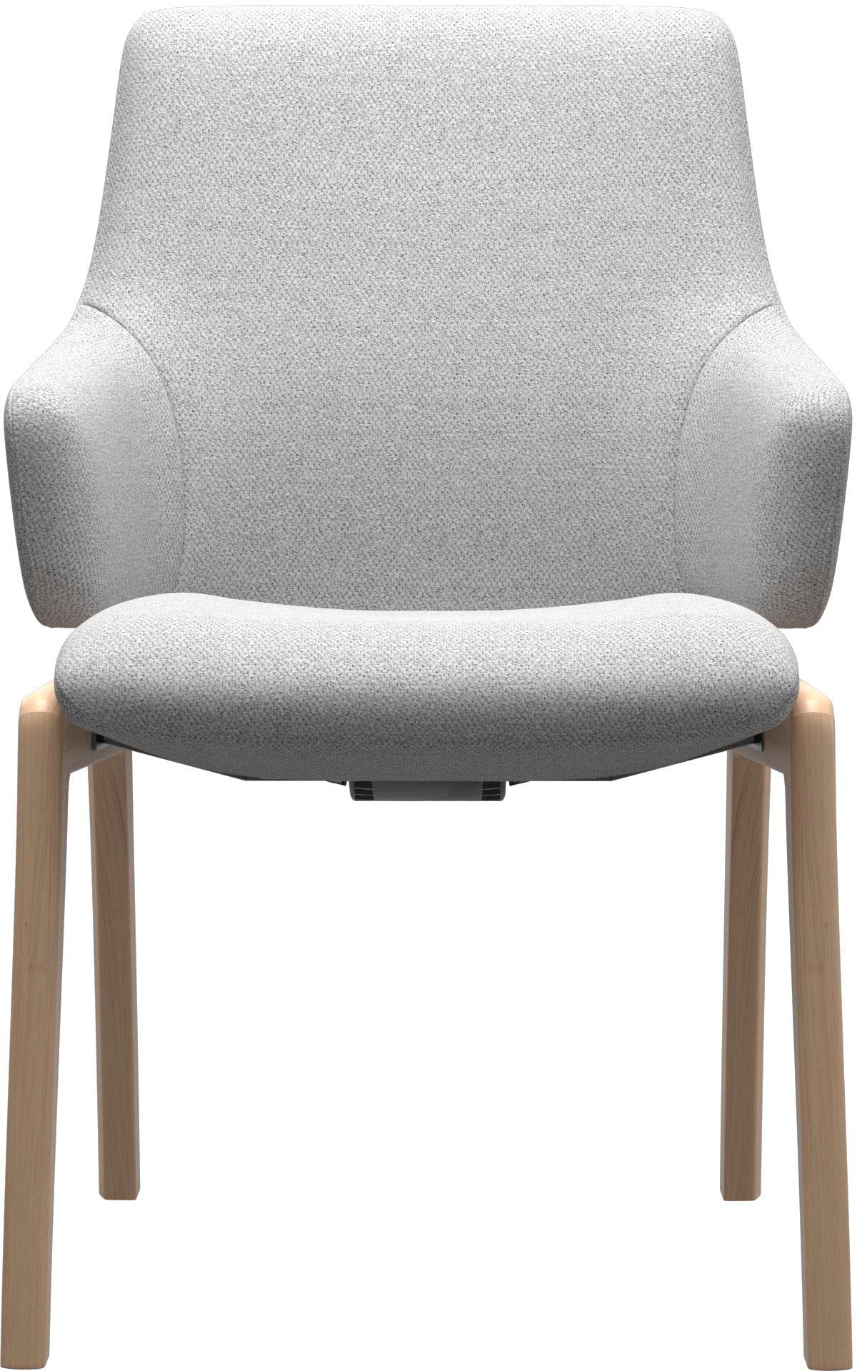 Stressless® Polsterstuhl »Laurel«, ROHLEDER Stoff Q2 FARON, Low Back mit Armlehne, Größe L, mit abgerundeten Beinen in Eiche natur