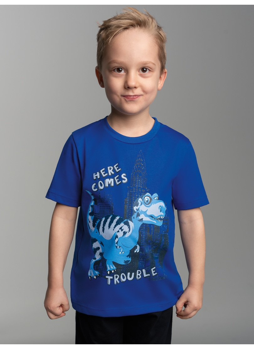 Trigema T-Shirt »TRIGEMA T-Shirt mit großem Dino-Printmotiv« 1 Stk.