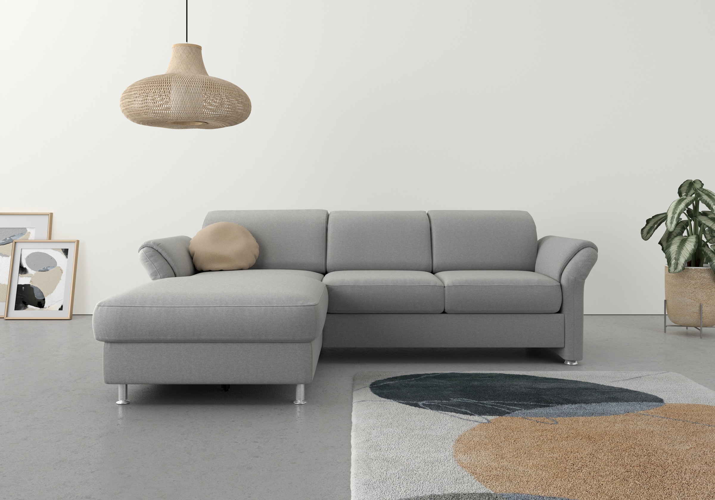 sit&more Ecksofa »Apulia L-Form« wahlweise Bettfunktion, Bettkasten und Kopf- und Armteilverstellung