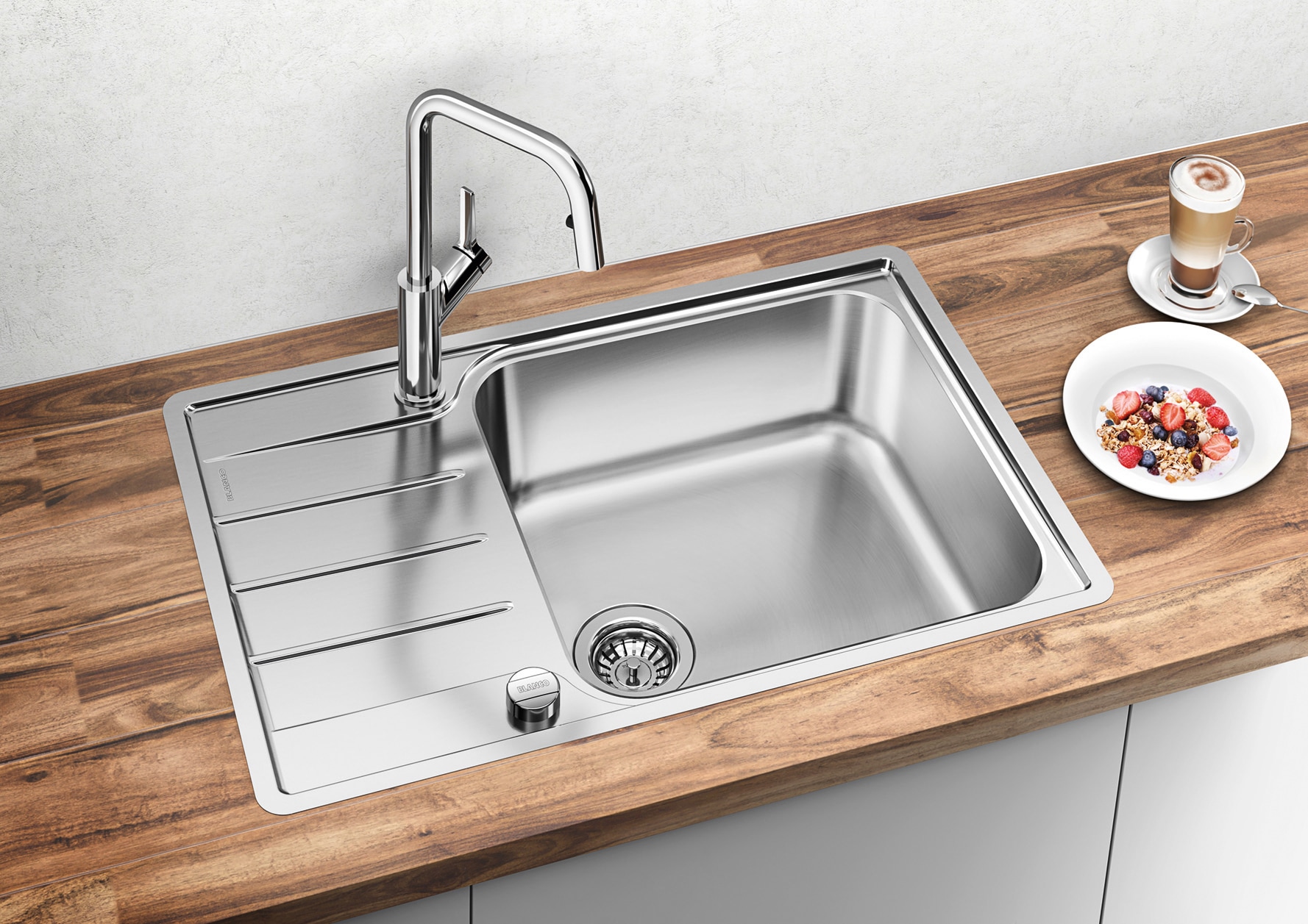 Blanco Edelstahlspüle »LEMIS XL 6 S-IF Compact«, zum wechselseitigen Einbau geeignet