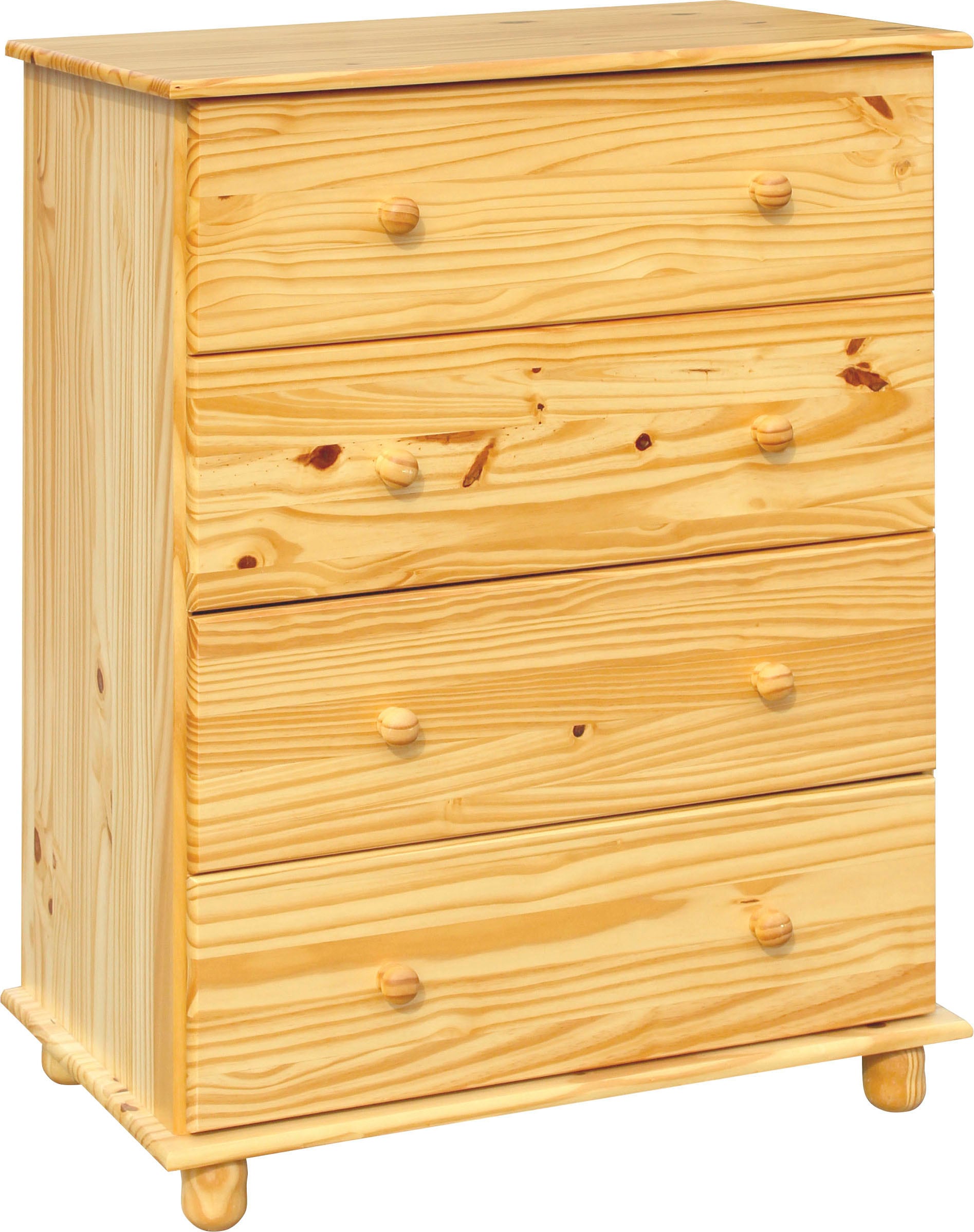Möbilia Kommode "Chur" aus massiven Kiefernholz, Breite 80 cm, Höhe 102 cm