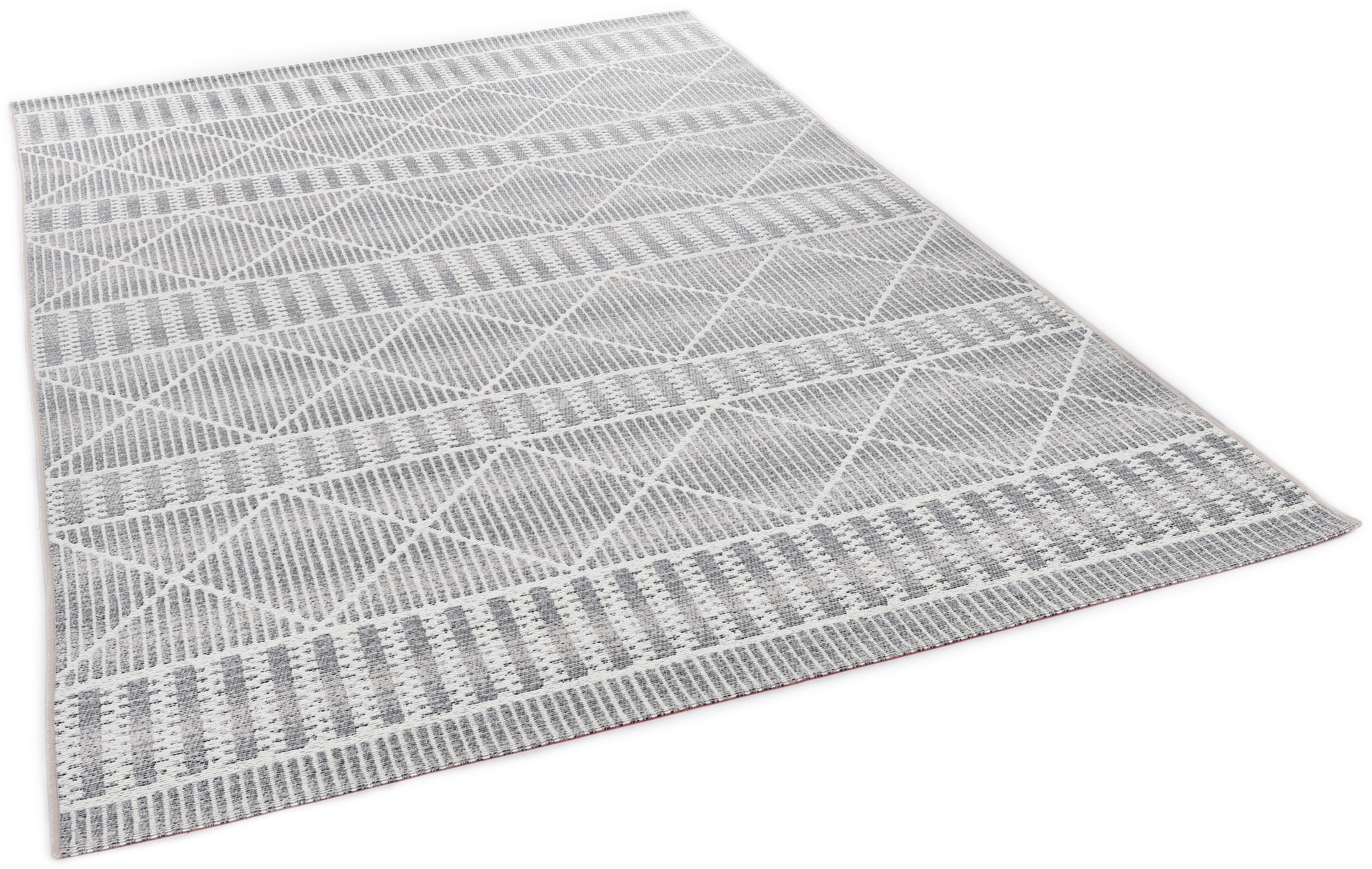 TOM TAILOR HOME Teppich »Funky Outdoor Geometric«, rechteckig, 5 mm Höhe, Flachgewebe, modernes Rauten Design, Outdoor geeignet, Wohnzimmer