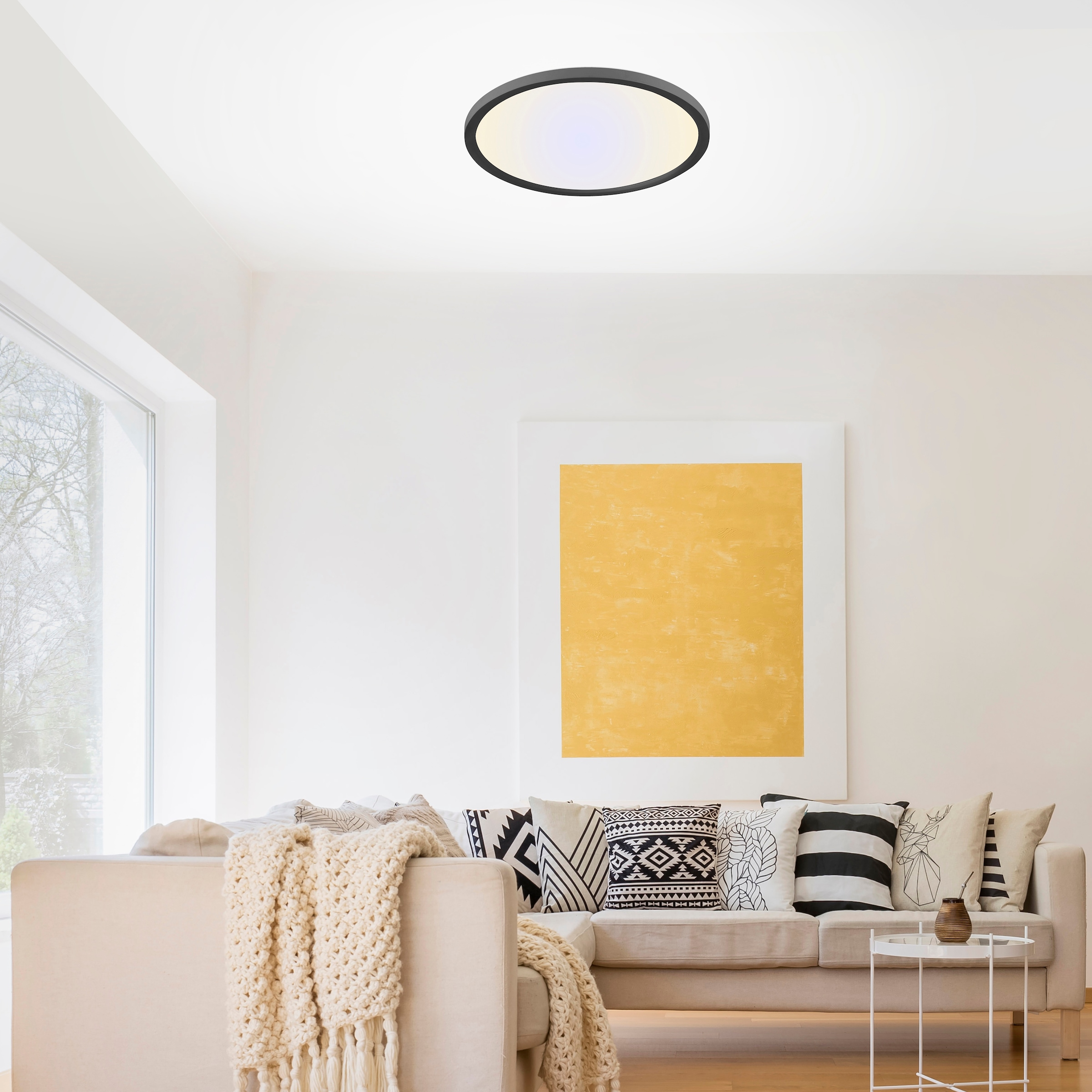 JUST LIGHT LED Deckenleuchte »FLAT«, 1 flammig, Leuchtmittel LED-Board | LED fest integriert, dimmbar über Fernbedienung