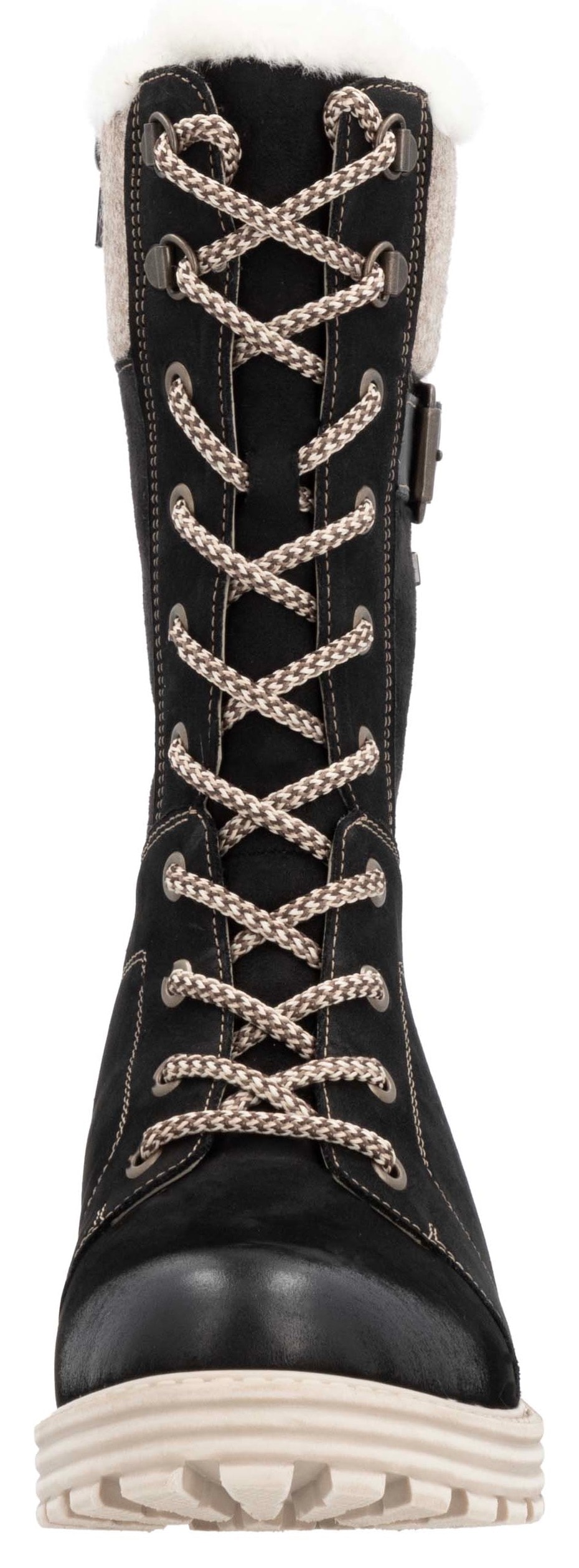 Remonte Winterstiefel, Blockabsatz, Schnürstiefel mit wasserabweisender remonte TEX-Membran