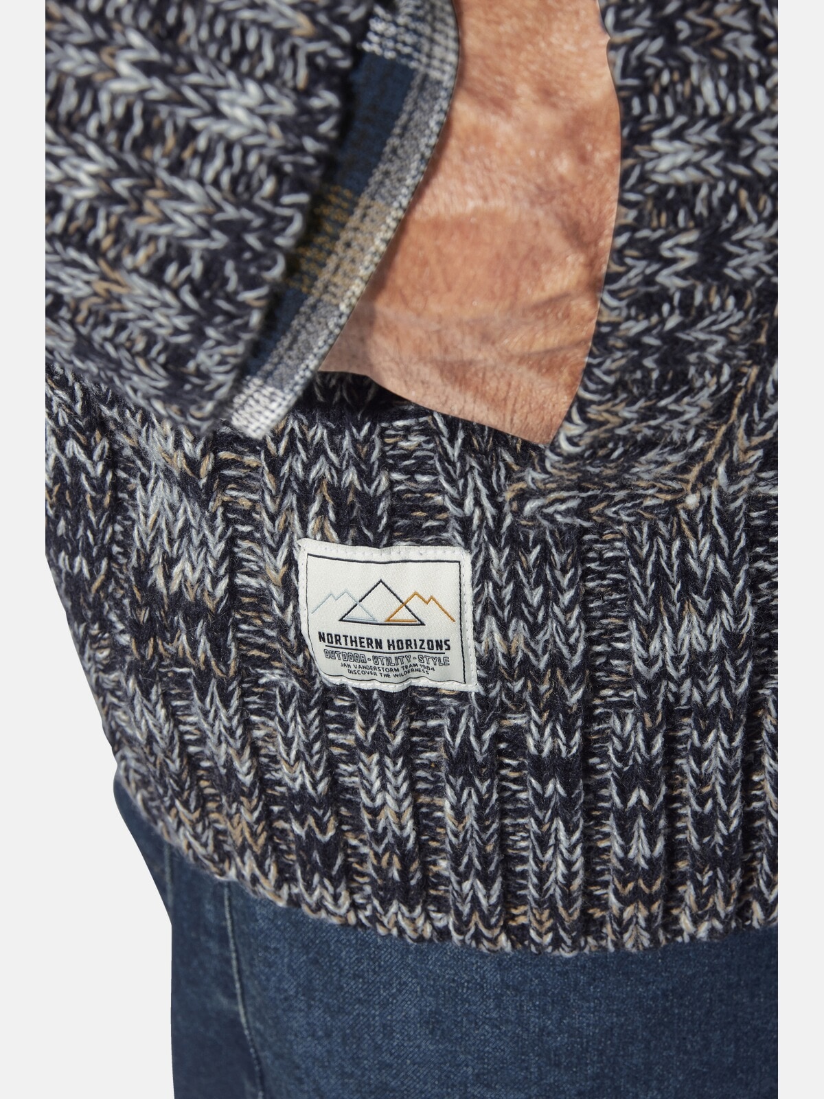 Jan Vanderstorm Kapuzenstrickjacke »Outdoor Strickjacke EIRBORG«