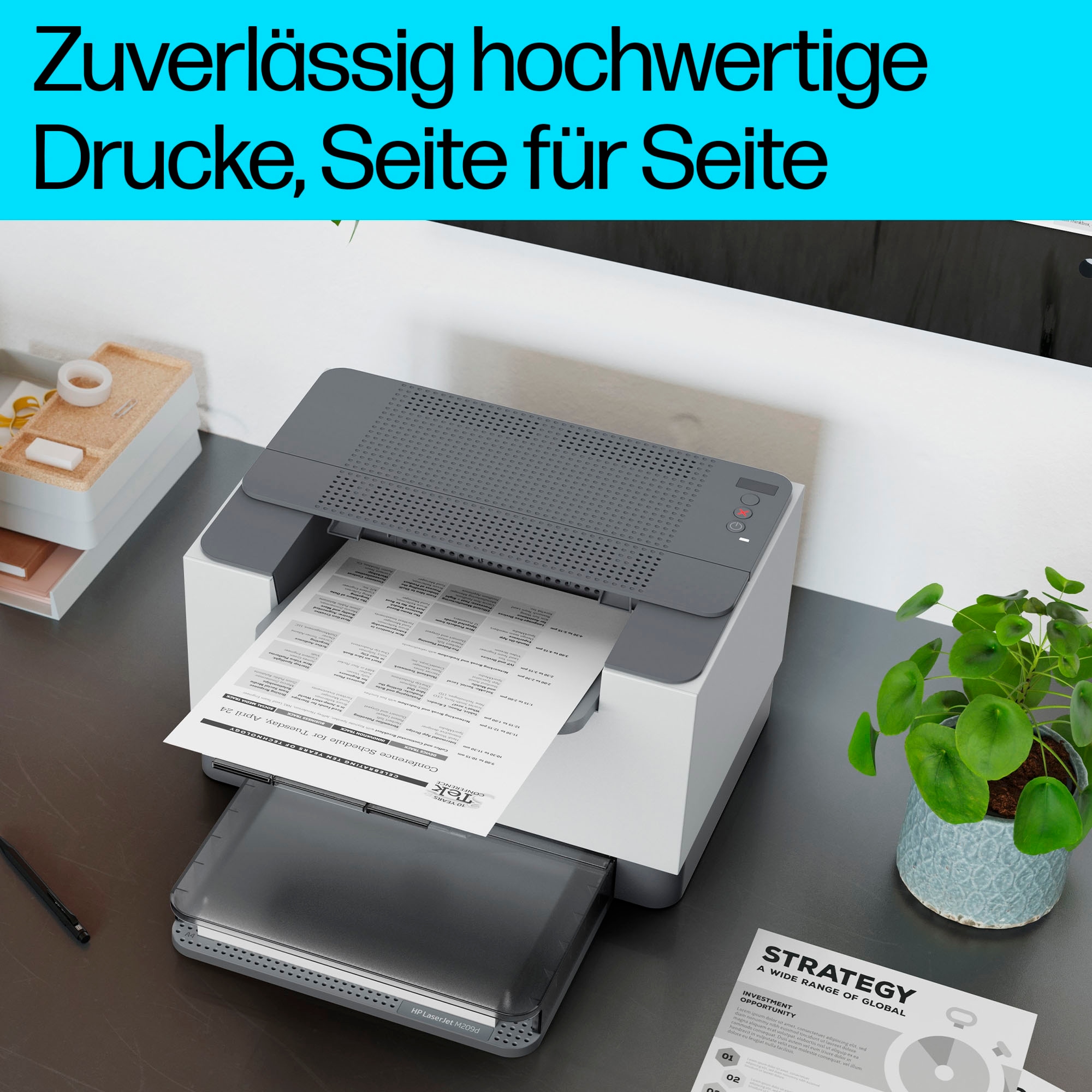 HP Schwarz-Weiß Laserdrucker »LaserJet M209d«, HP Instant Ink kompatibel