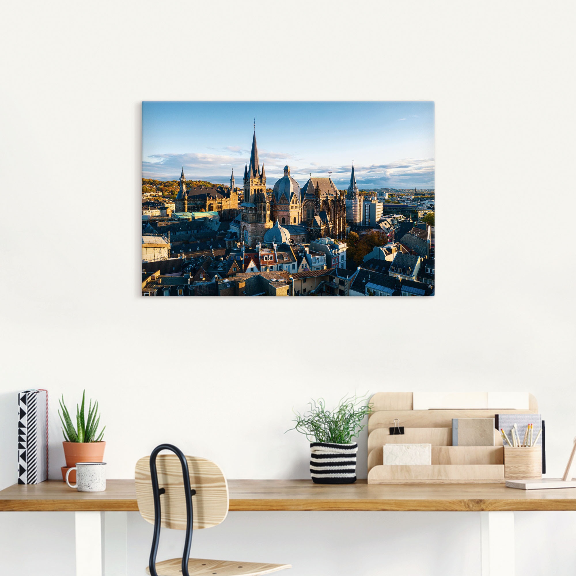 Artland Wandbild »Aachen Skyline II«, Aachen, (1 St.), als Alubild, Leinwandbild, Wandaufkleber oder Poster in versch. Größen
