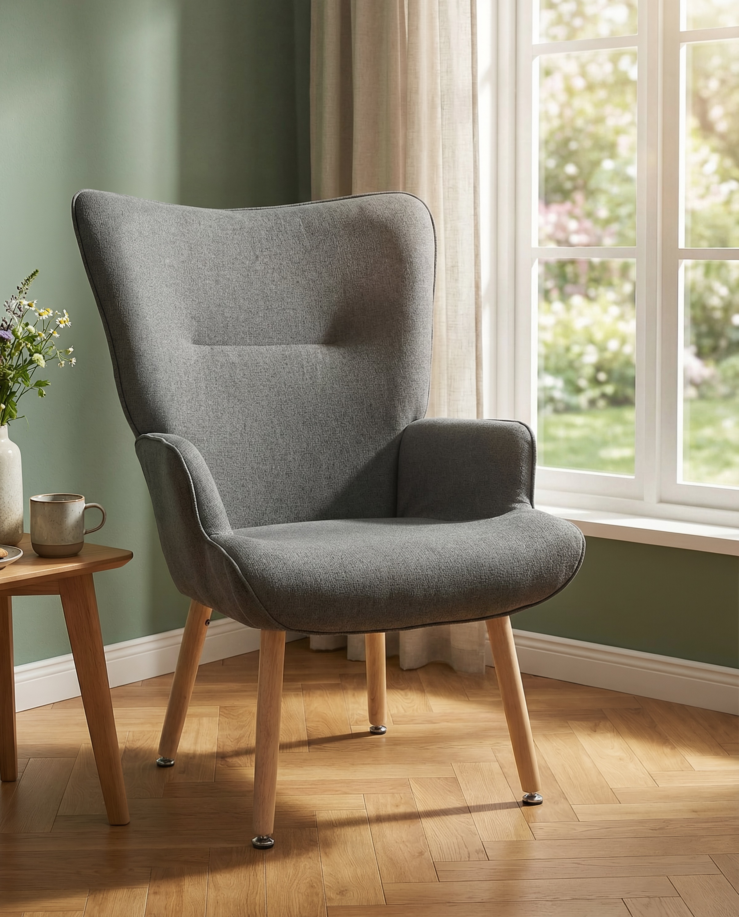 INOSIGN Relaxsessel "KEADY, Hochlehnsessel, TV-Sessel," Relaxsessel, Ohrensessel mit stabilem Echtholzgestell