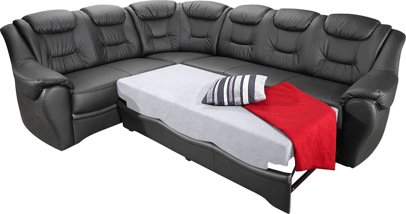 sit&more Ecksofa »Bellevue L-Form«, wahlweise mit Bettfunktion