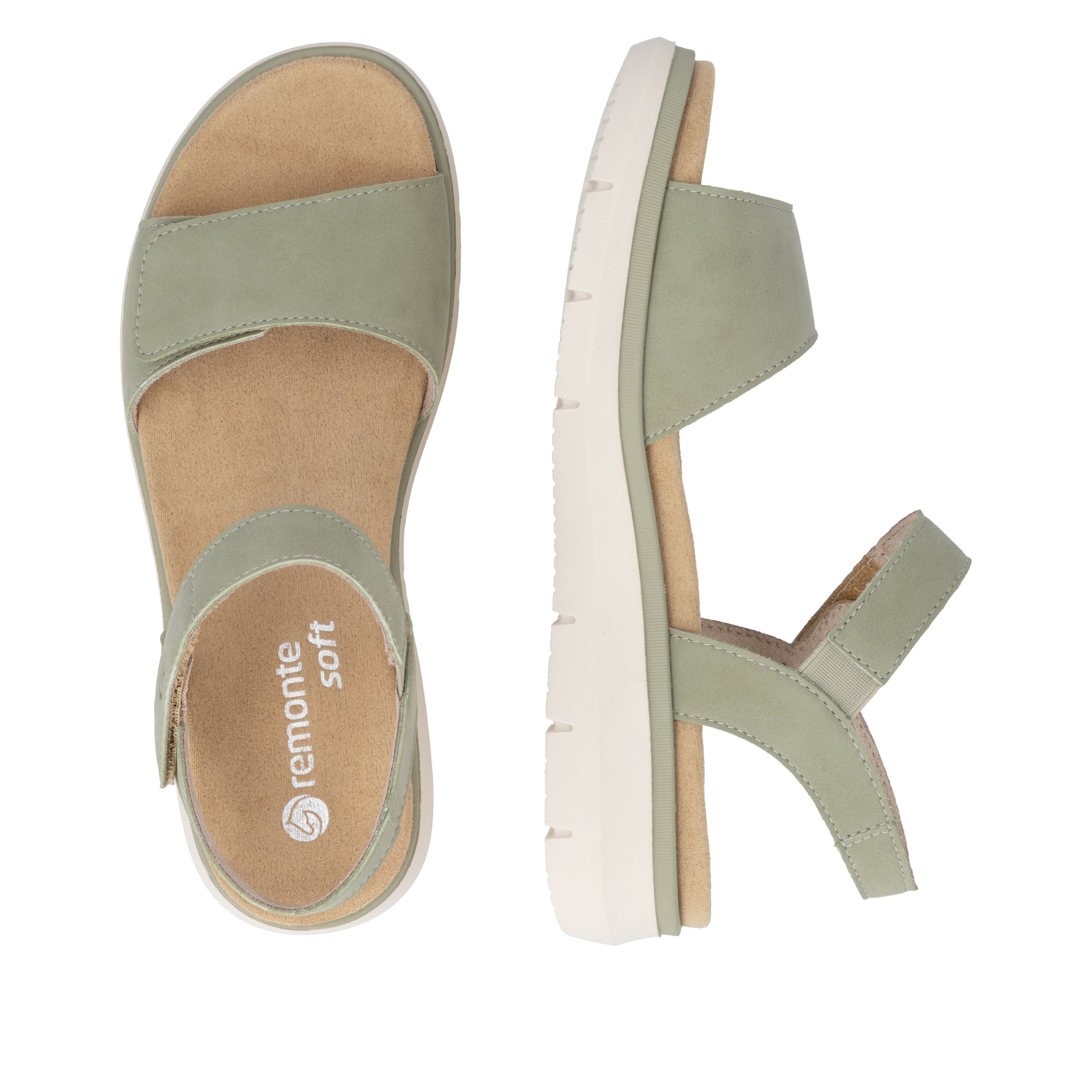 Remonte Keilsandalette  Sommerschuh, Sandalette mit zwei Klettverschlüssen