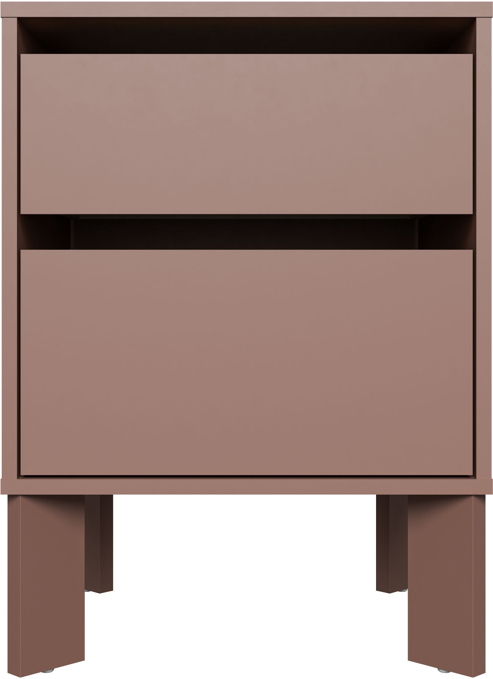 FORTE Nachtkommode »Tahoe Nachtkommode, grifflos,  2 Schubkästen« B/H/T 48,2/66,7/41,4 cm