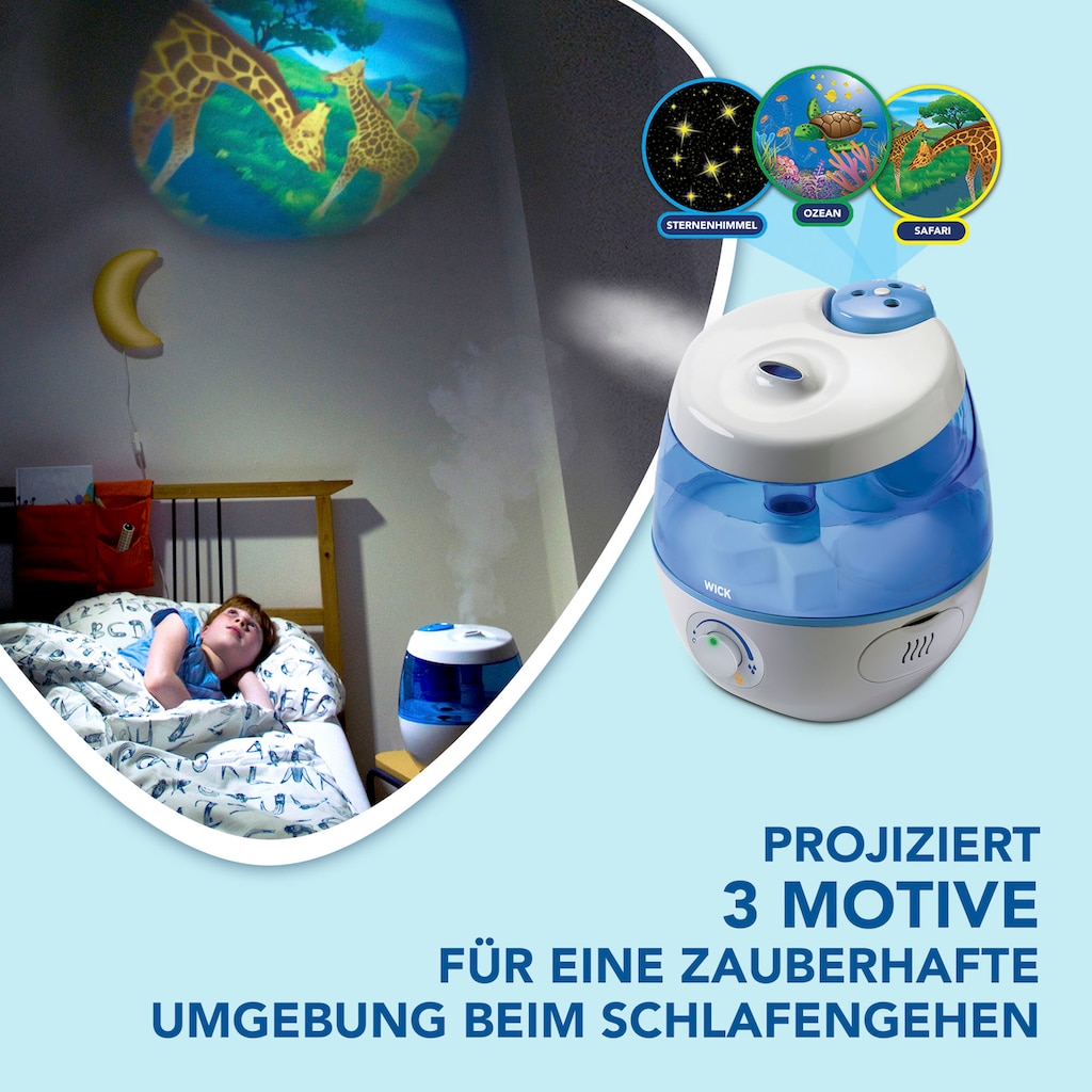 WICK Luftbefeuchter »SweetDreams Kaltluft-Luftbefeuchter mit Lichtprojektion - WUL575«, 3,8 l Wassertank