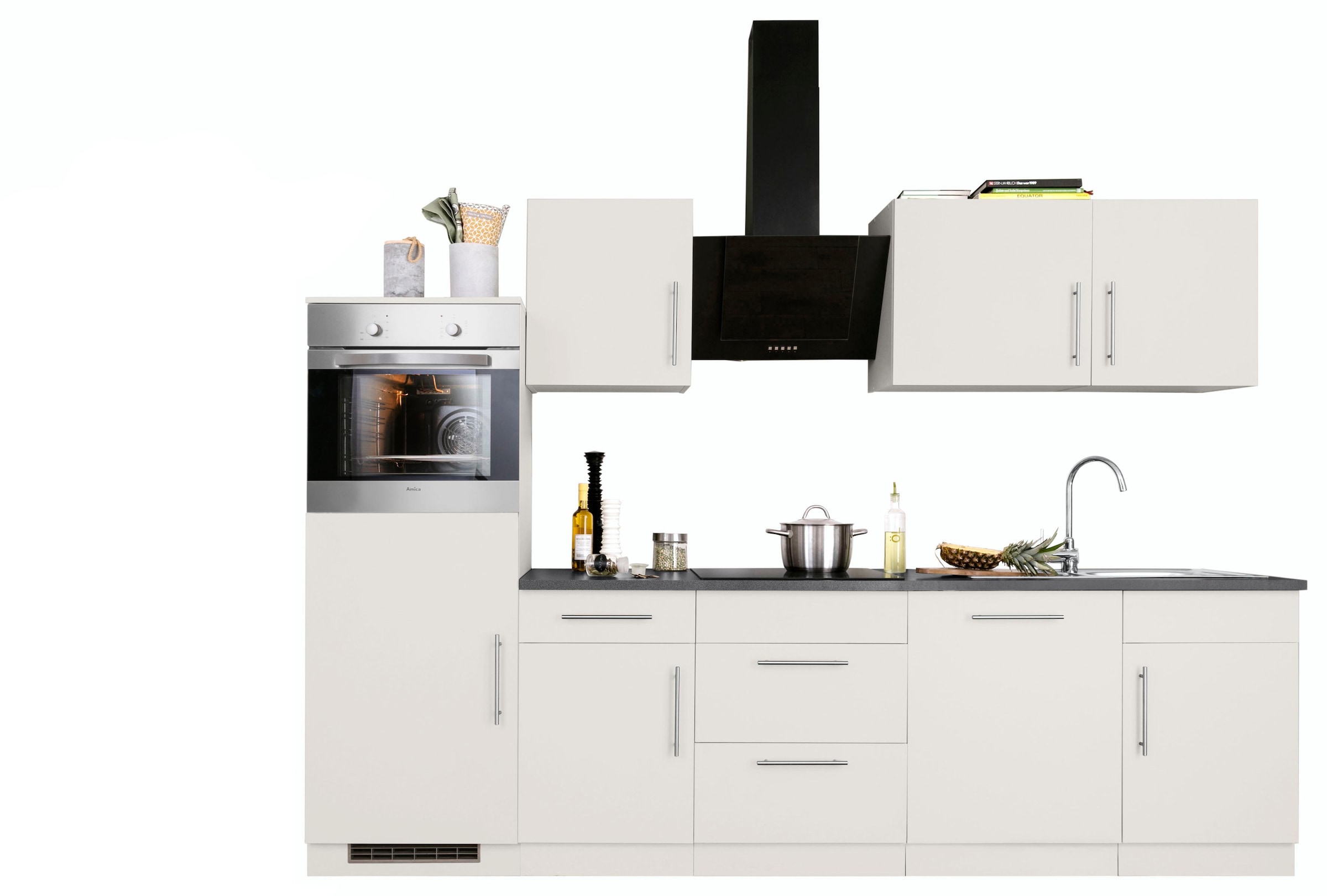 wiho Küchen Küchenzeile "Cali" ohne E-Geräte, Breite 280 cm