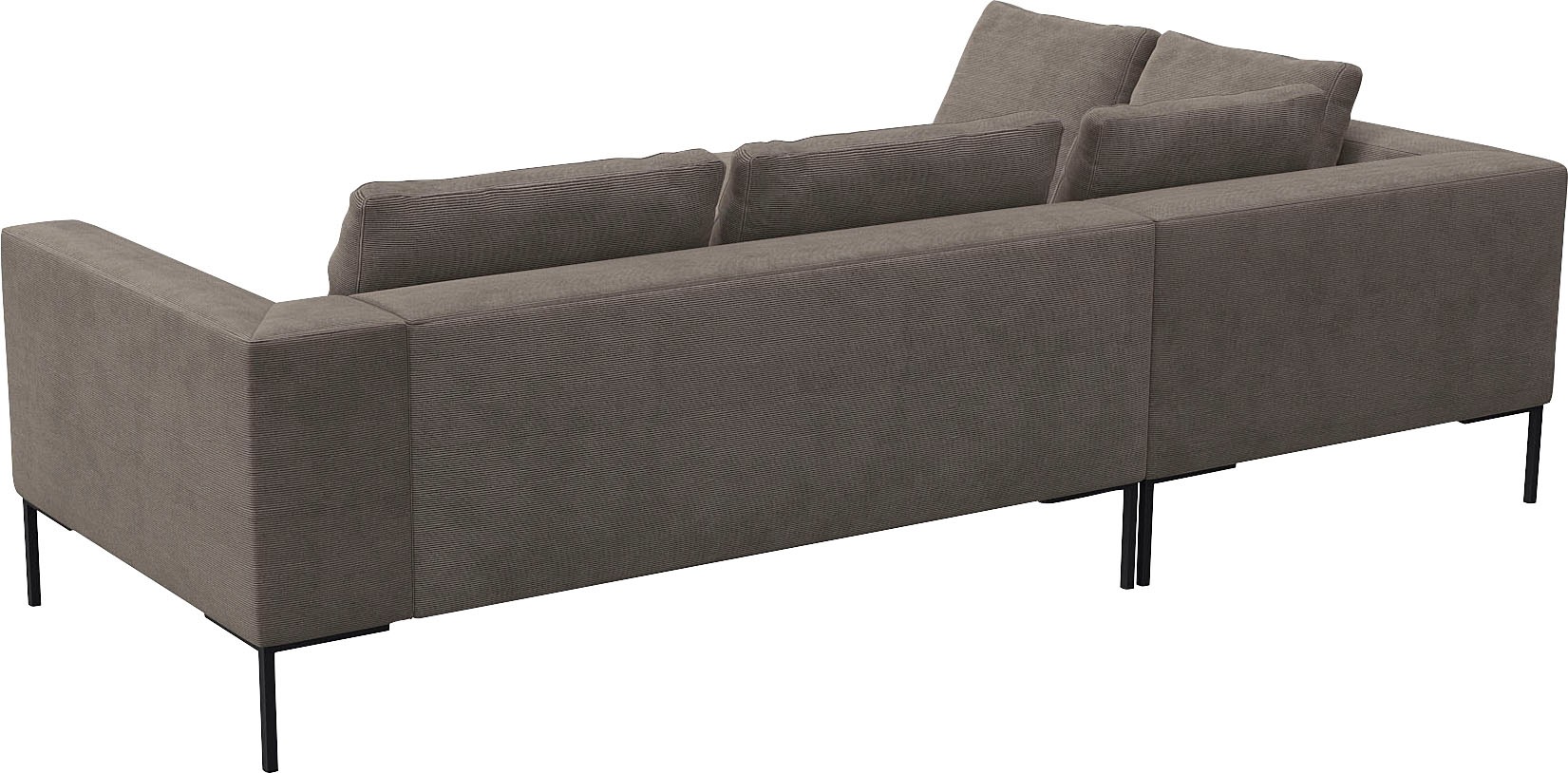 FLEXLUX Ecksofa »Loano, superbequemer Sitzkomfort durch Kaltschaum im Sitz«, modernes Sofa, frei im Raum stellbar, lose Kissen, L-Form