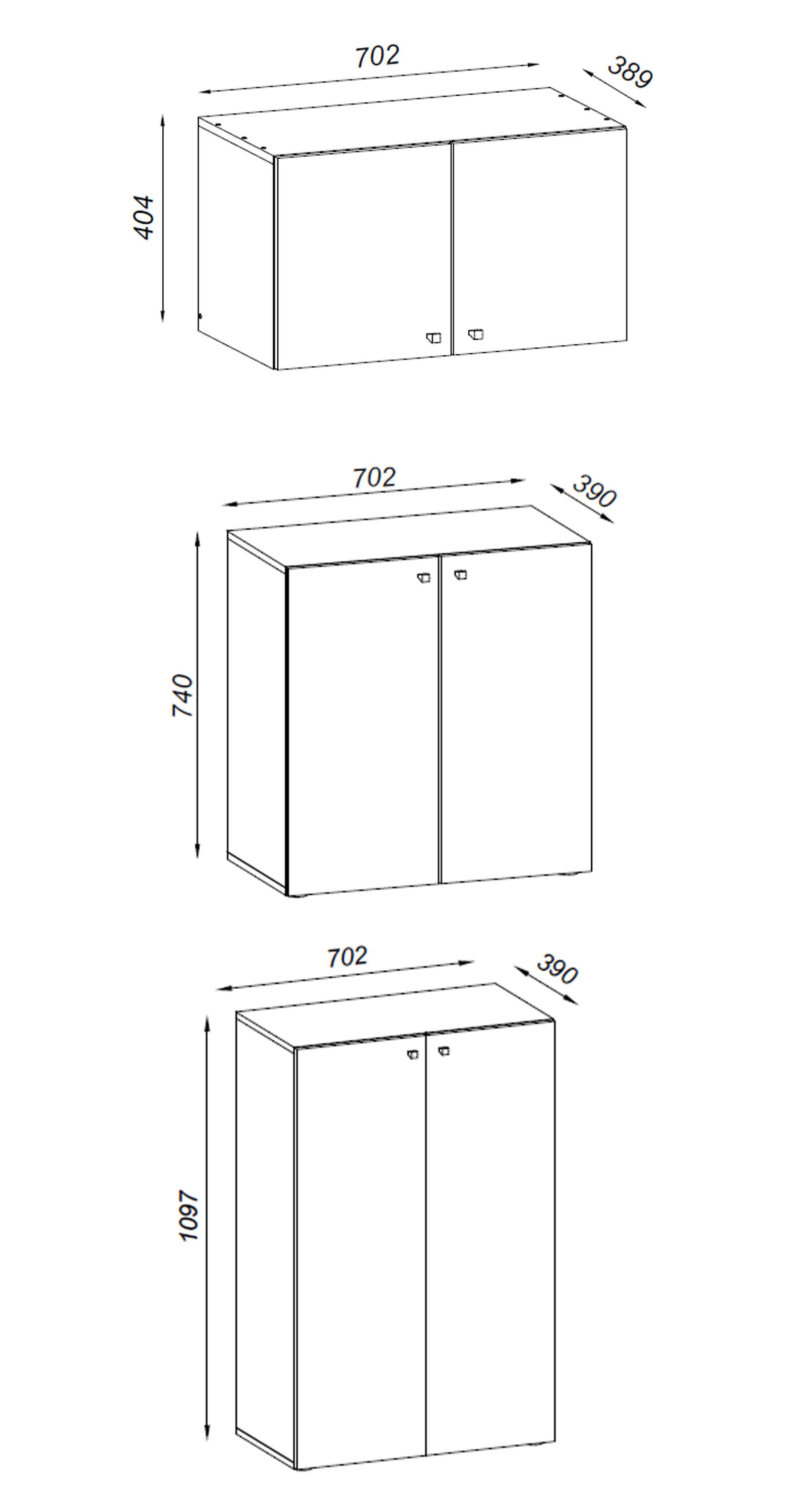 VCM Schuhschrank »VCM Holz-Schuhschrank | Maße: H. 223 x B. 70 x T. 39 cm| Allzweckschrank | 5 Fächer | 4 Drehtüren | Aufsatz mit 2 Türen¿ Lona«, (1 St.)