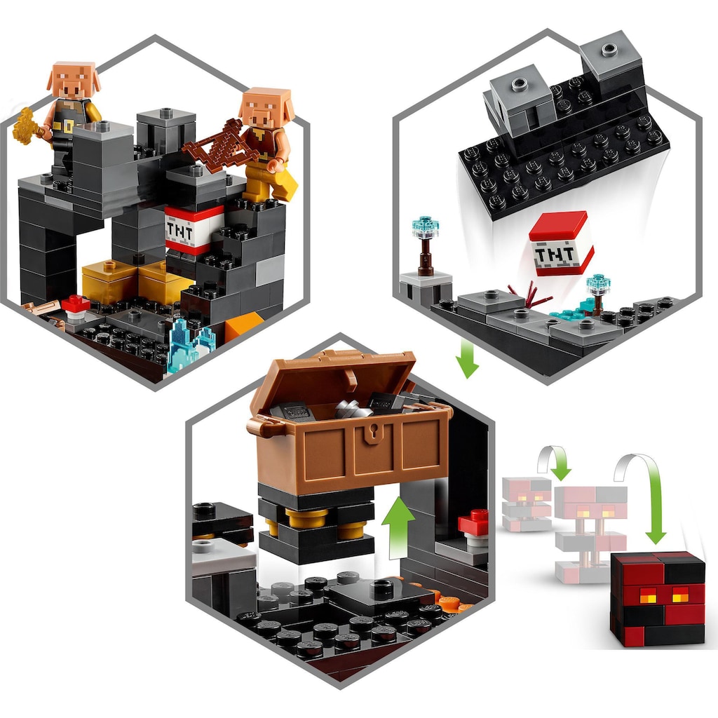 LEGO® Konstruktionsspielsteine »Die Netherbastion (21185), LEGO® Minecraft«, (300 St.)