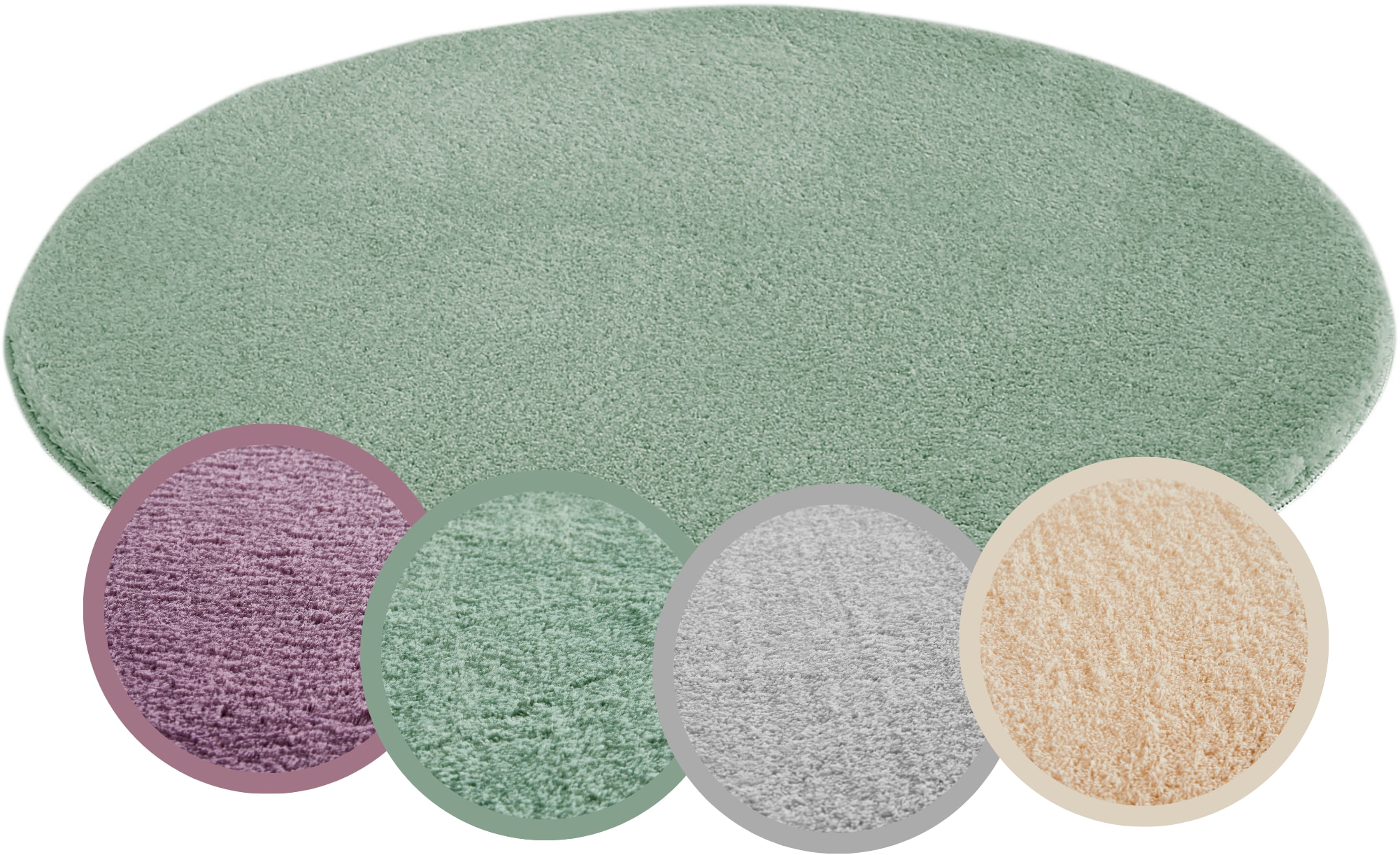 Andiamo Badematte »Arezzo« Höhe 16 mm rutschhemmend beschichtet fußbodenheizungsgeeignet | schnell trocknend Uni Farben, weich & kuschelig, auch in rund und als 2er Set erhältlich