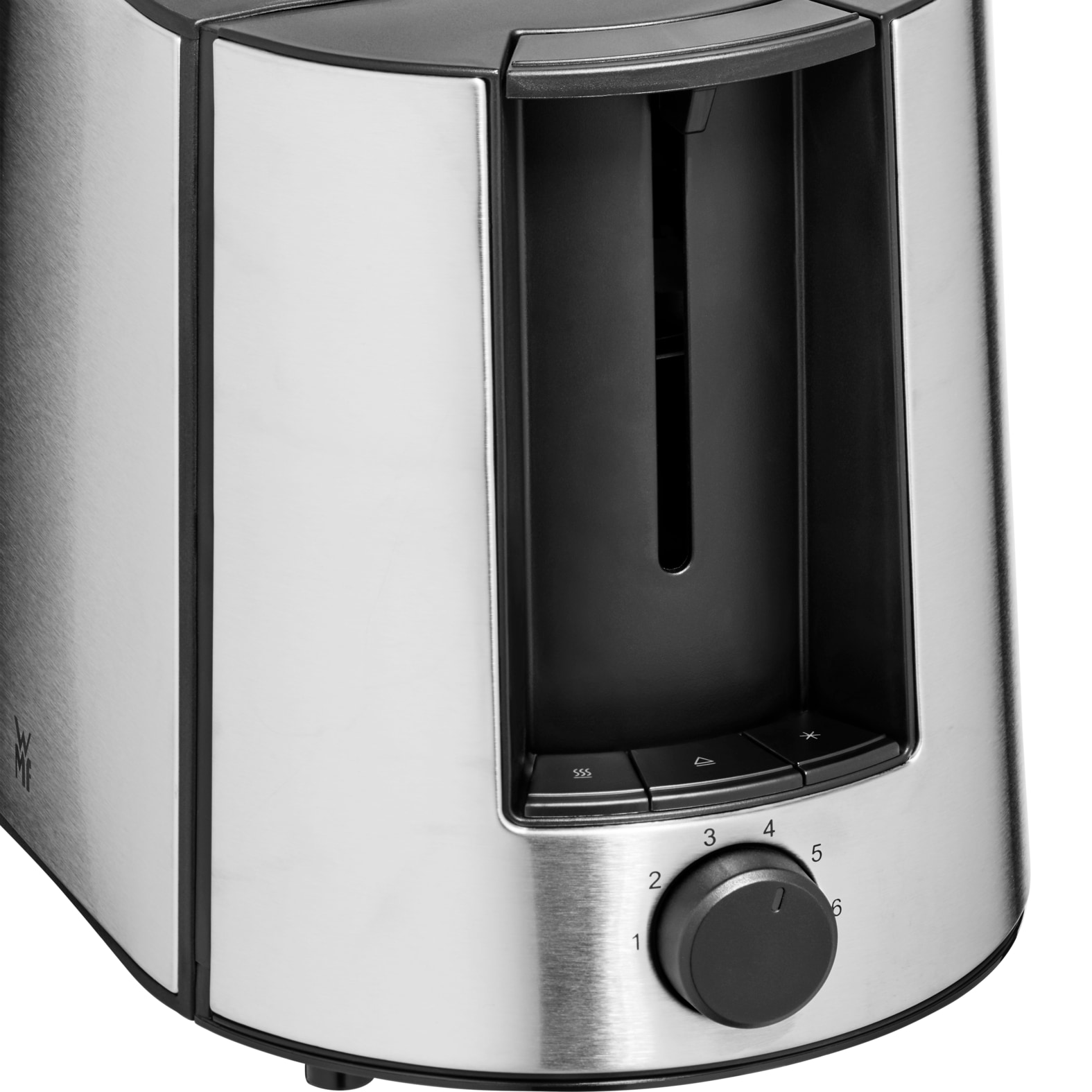 WMF Toaster »Bueno Pro, 2-Scheiben-Toaster mit integriertem Brötchenaufsatz«, 2 kurze Schlitze, für 2 Scheiben, 870 W, 6 Bräunungsstufen, Brotzentrierung, Krümelschublade, Cromargan Gehäuse