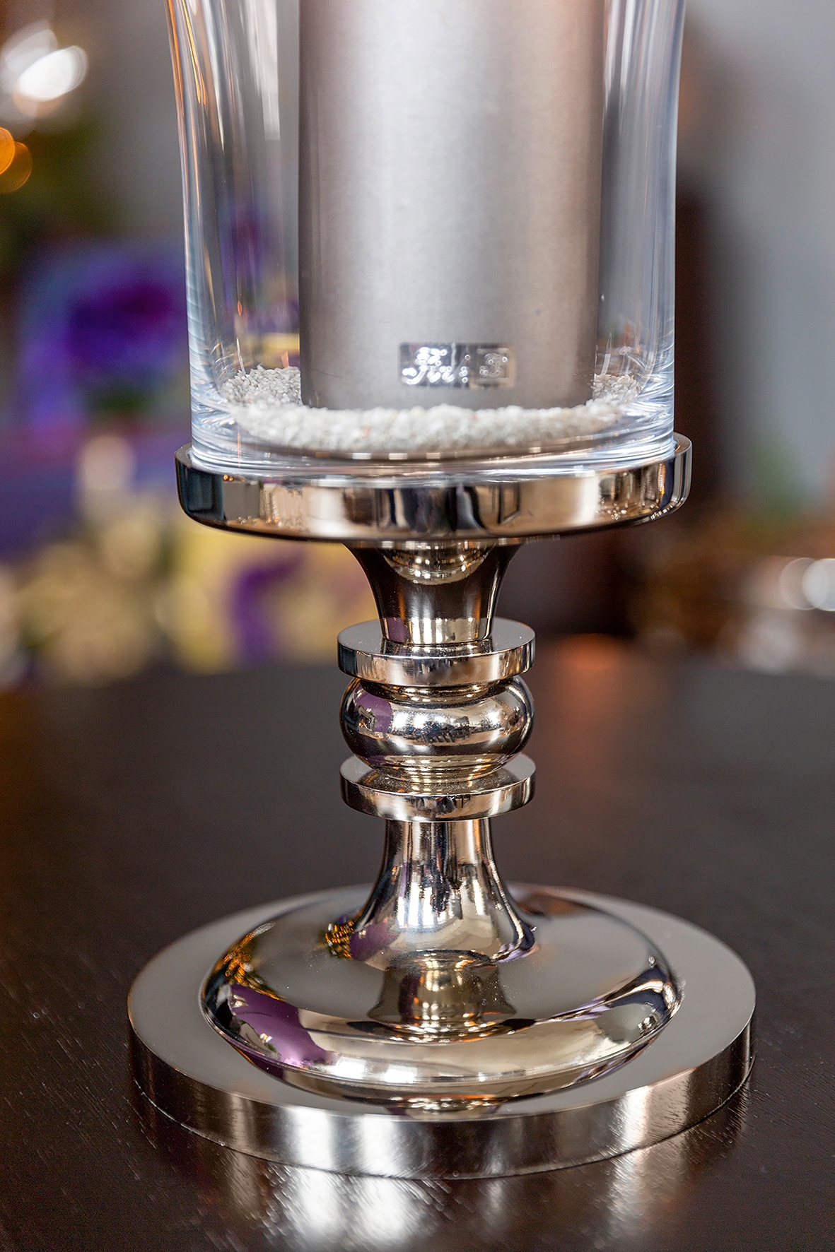 Fink Windlicht »Kerzenhalter LYNETTE«, (1 St.), mit Glaseinsatz, für Stumpenkerzen, Höhe ca. 41 cm, Handarbeit