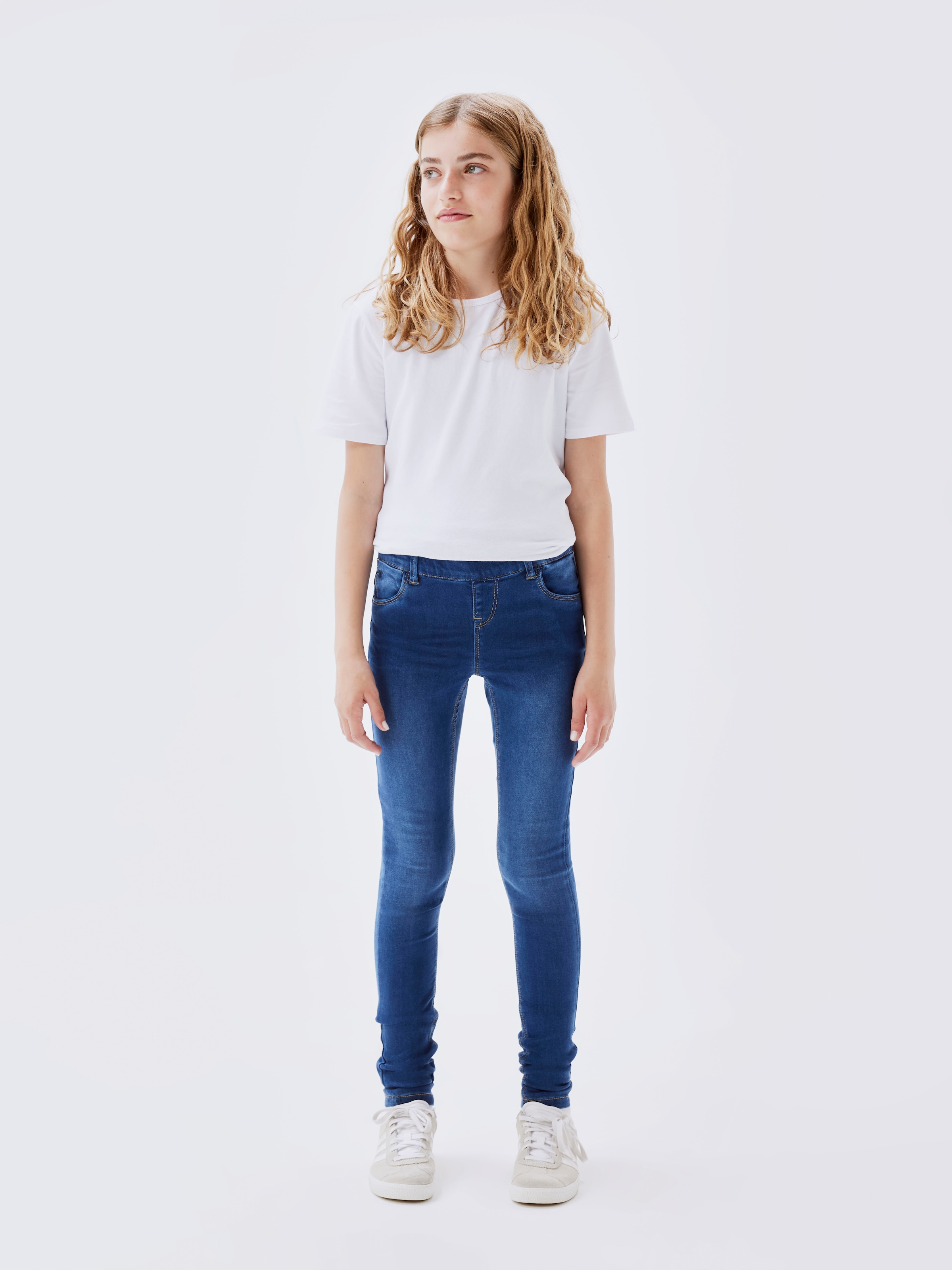 Name It Jeansjeggings »LEGGINGS – Extraeng mit hohem Komfort und Gürtelschlaufen« unifarben, casual, extraeng, Denim/Jeans