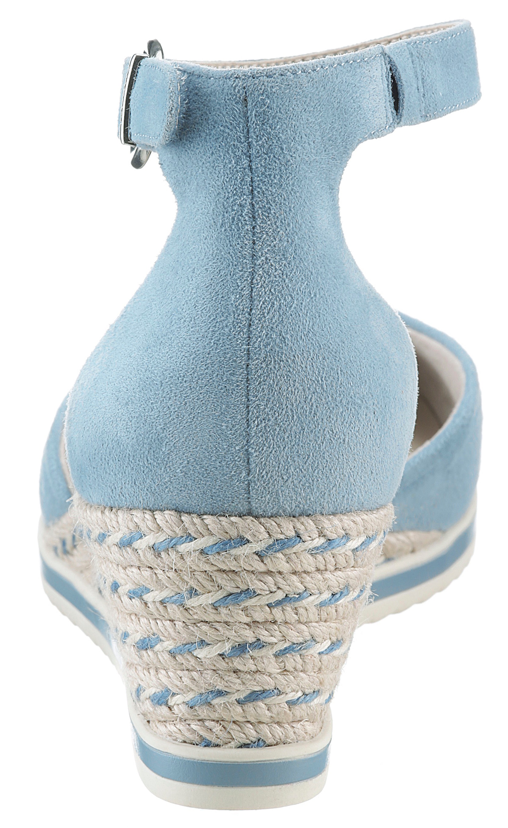 Tamaris Keilpumps, Keilabsatz, Schlupfschuh, Riemchensandale mit modischem Jute-Besatz