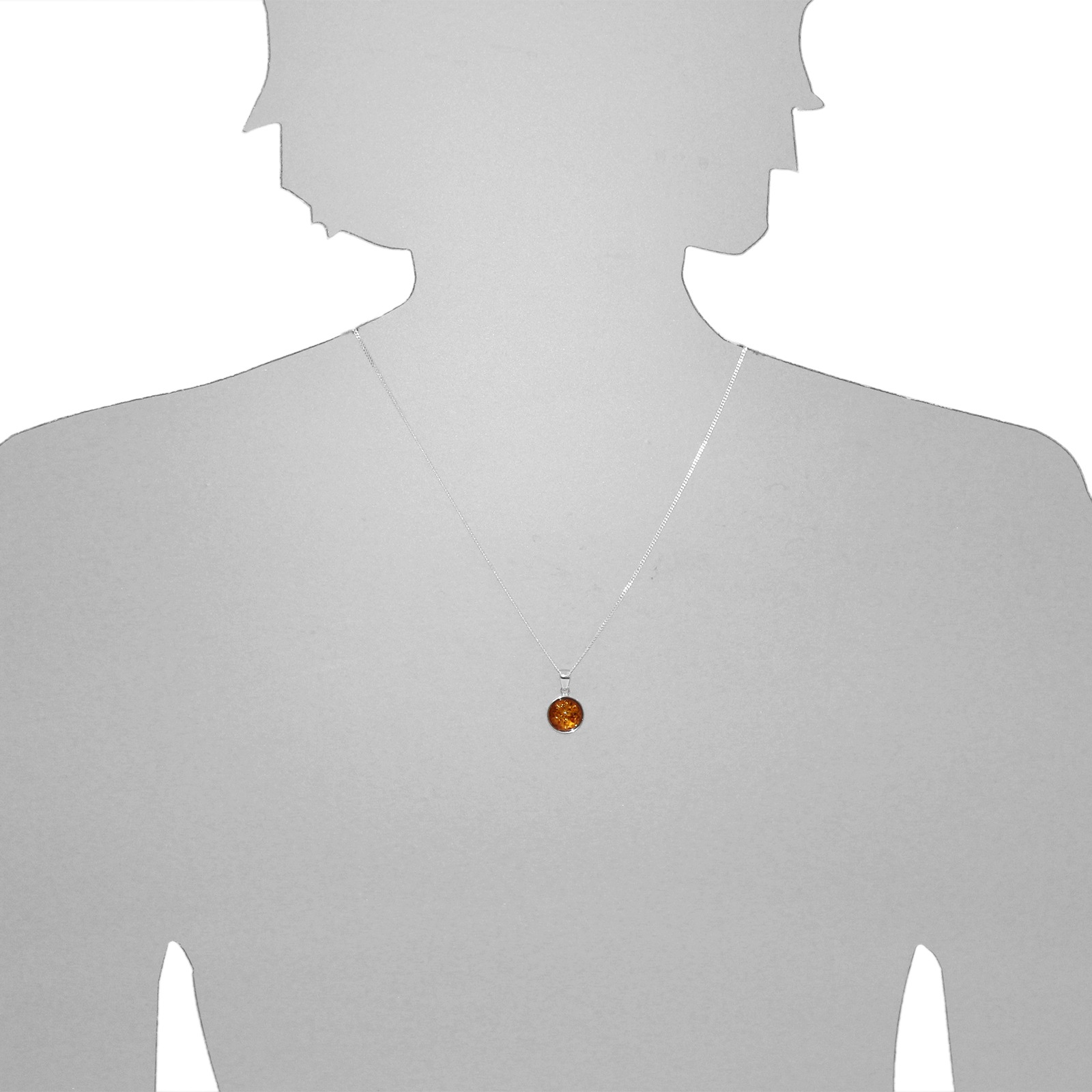 OSTSEE-SCHMUCK Kette mit Anhänger »- Classic 12 mm - Silber 925/000 - Bernstein«