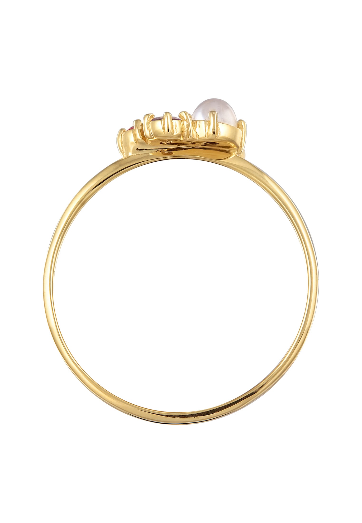 Elli Premium Silberring »Ring Mondstein Tansanit synth. Saphir 585er Gelbgold«