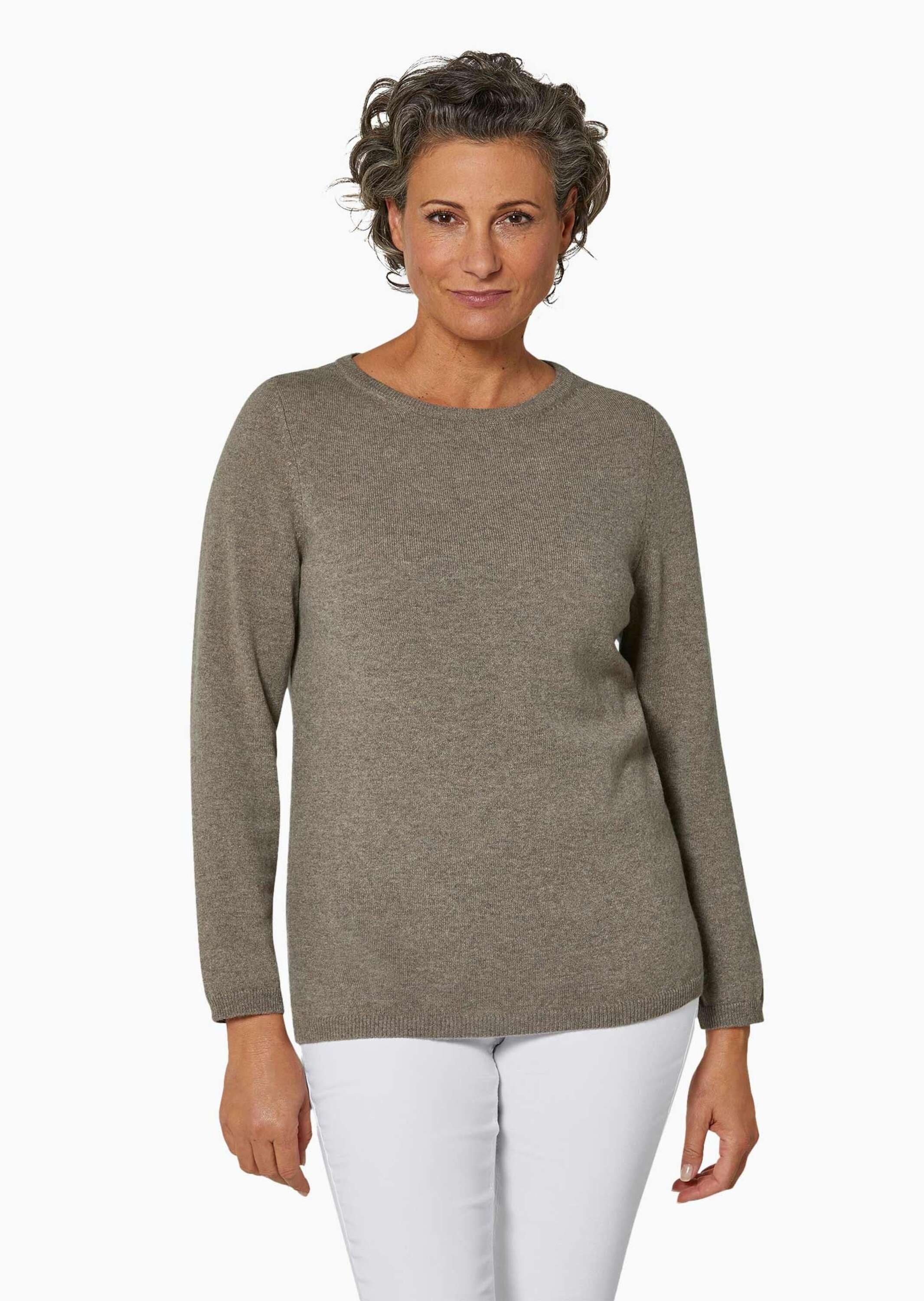 GOLDNER Strickpullover »Kurzgröße Feinstrickshirt mit U-Boot-Ausschnitt« keine/nicht relevant