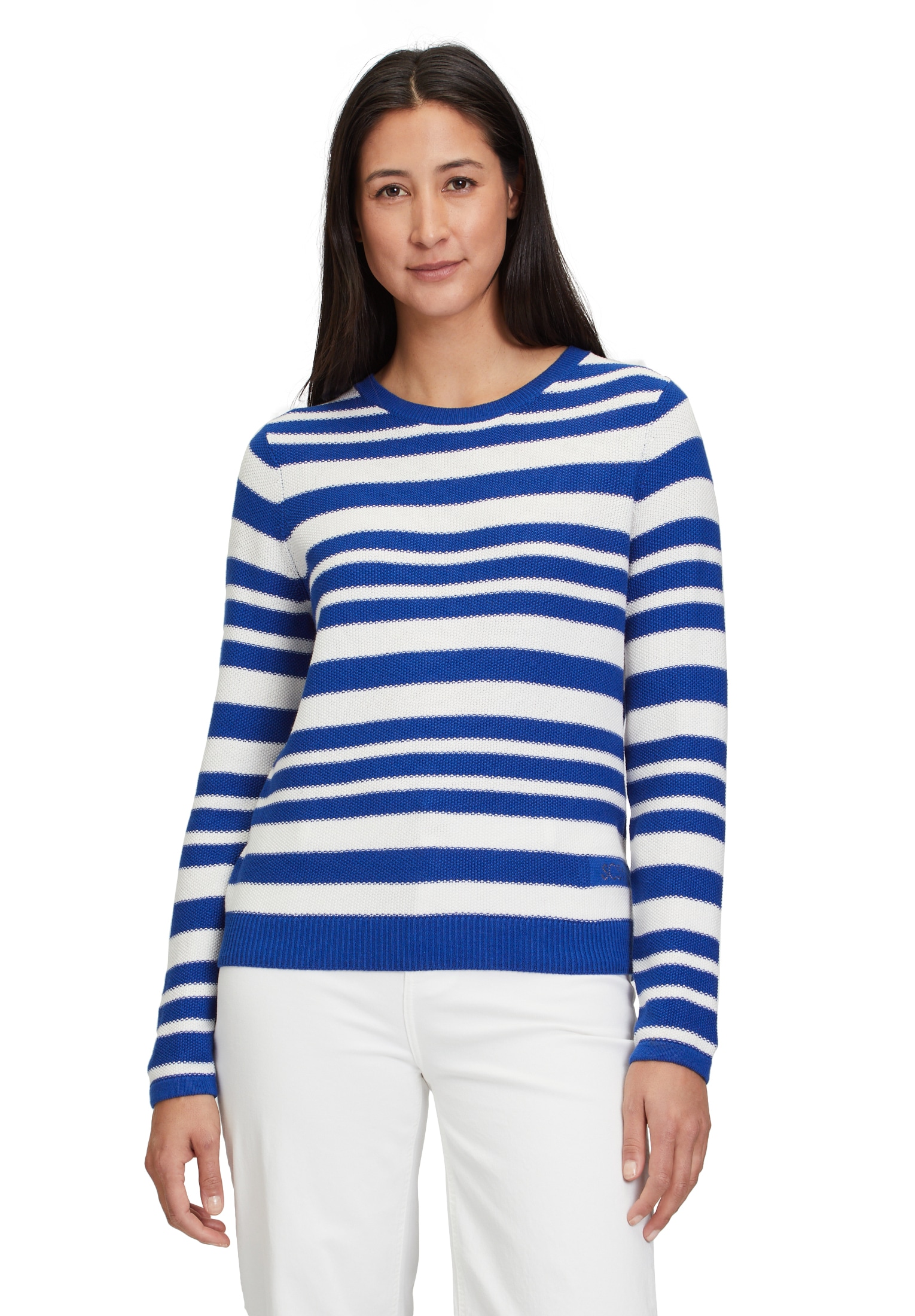 Betty Barclay Rundhalspullover »Basic-Strickpullover mit Streifen«