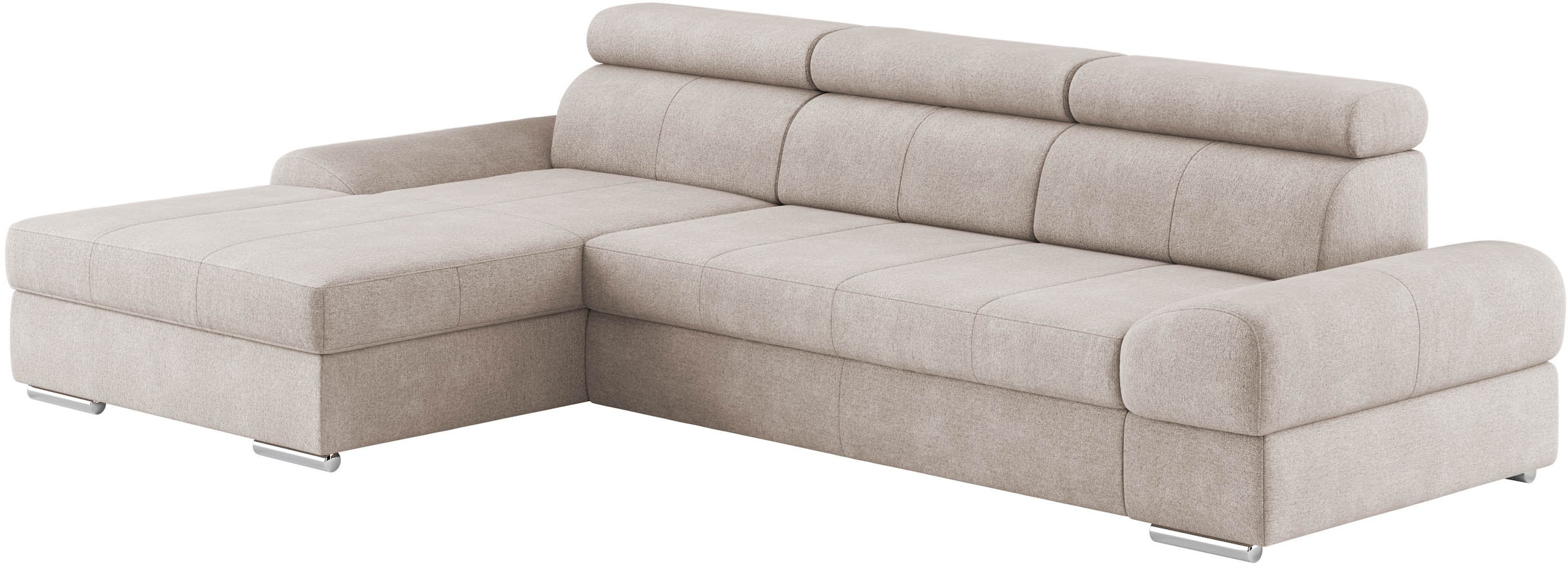 sit&more Ecksofa »Broadway L-Form«, inklusive Kopfteilverstellung, wahlweise mit Bettfunktion