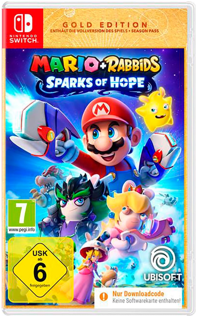 UBISOFT Spielesoftware "Mario + Rabbids Sparks of Hope Gold Edition (Code in a Box)" Nintendo Switch