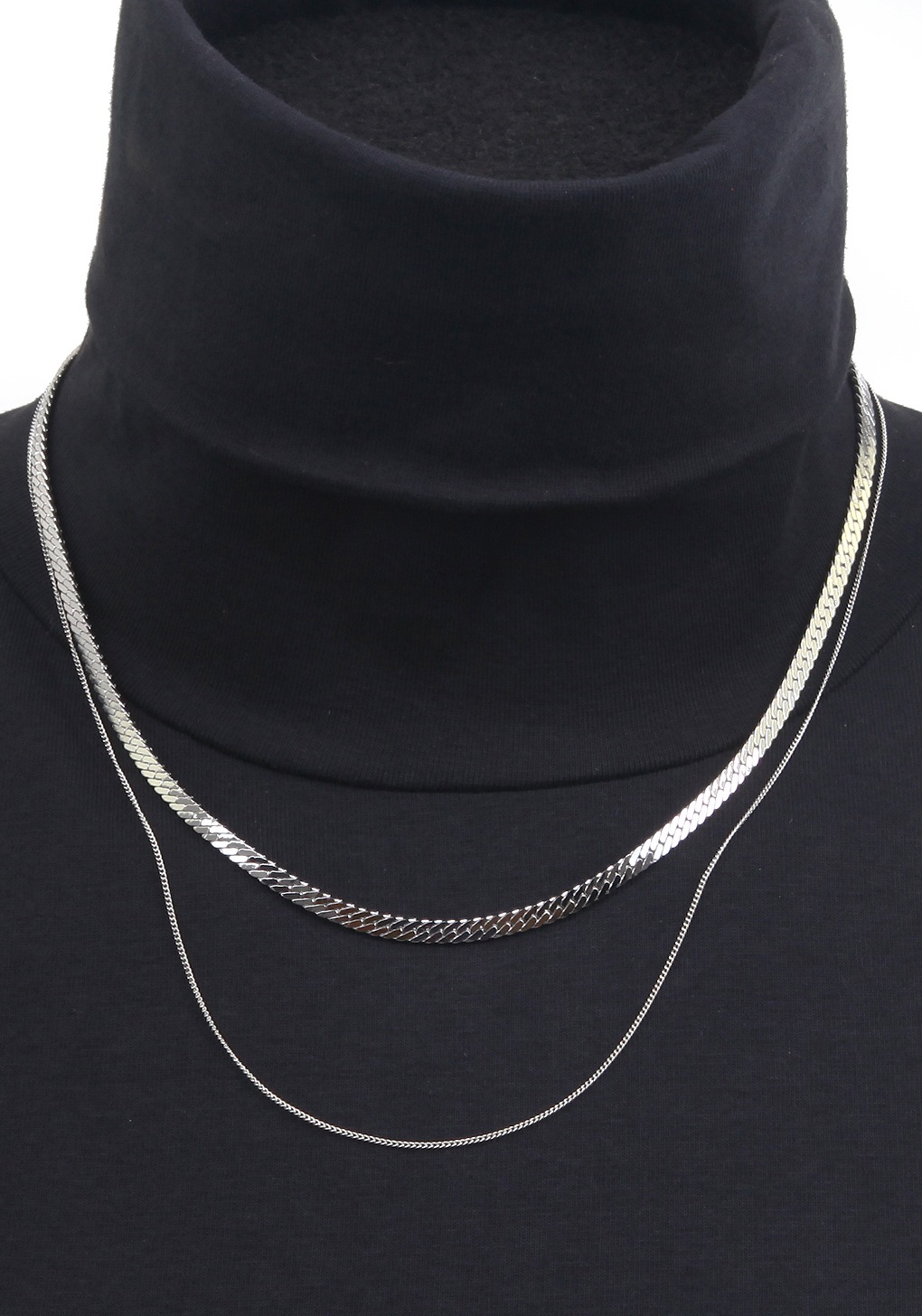 Firetti Collier »Halsschmuck Layering-Look Panzerkette 2-reihig«