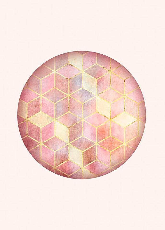 Komar Bild »Mosaik Circle Rosso«, Formen-Kunst, (1 St.), Wandbild zur Dekoration - ohne Rahmen
